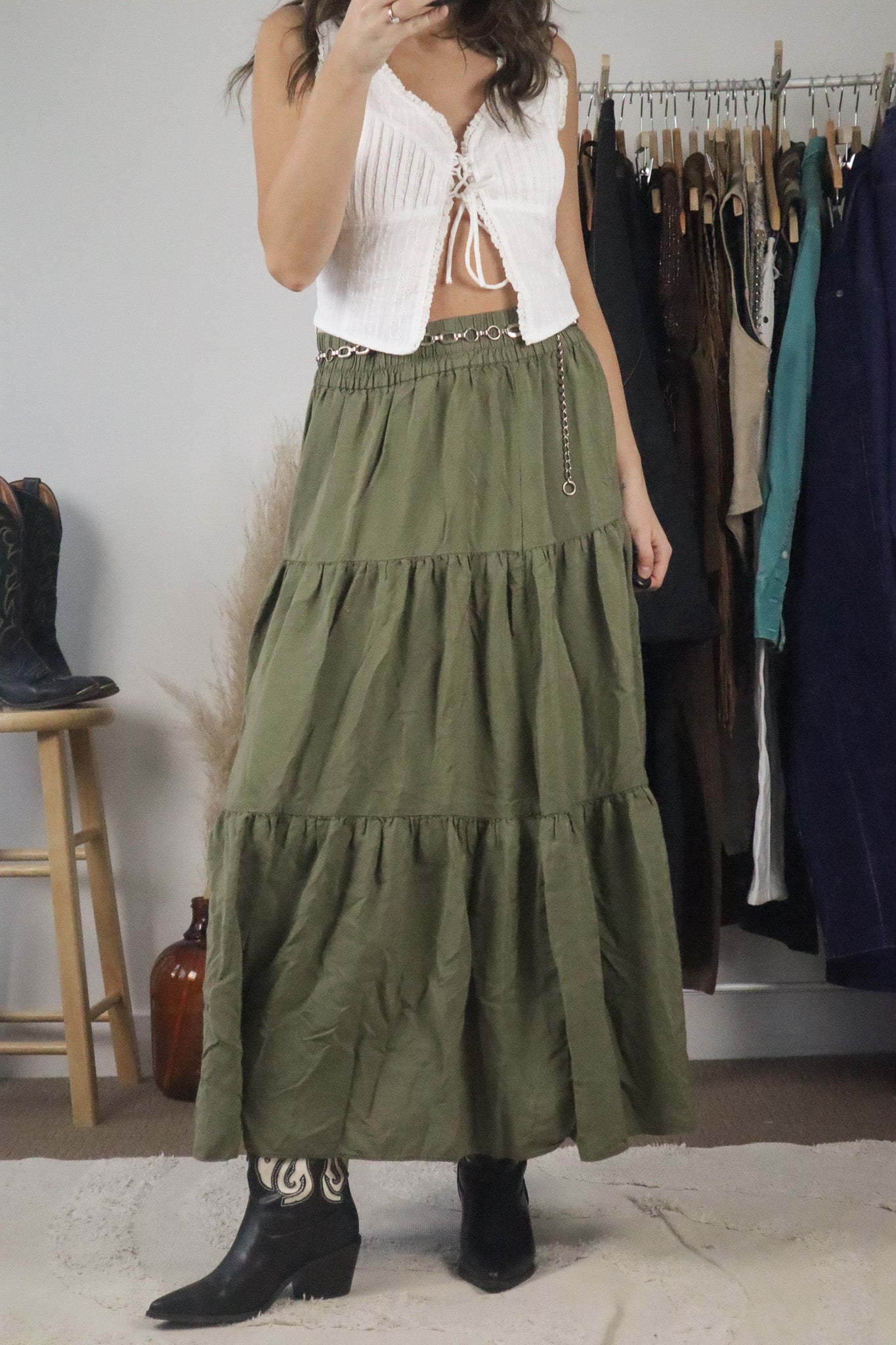 Modern x Tiered Maxi Skirt (L/XL)