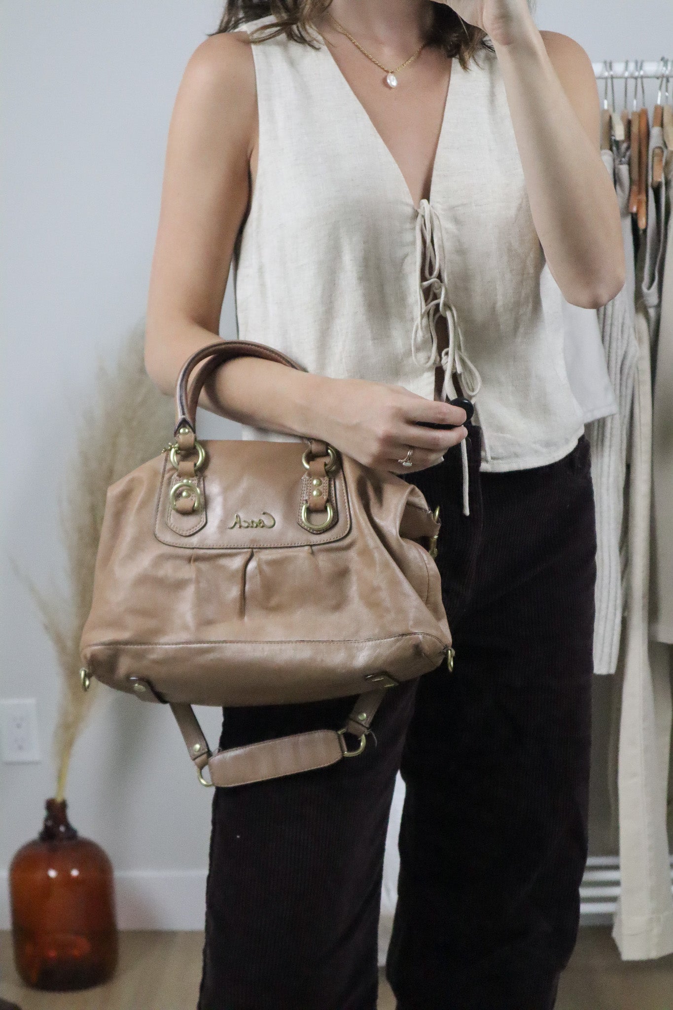 Vintage x Leather Coach Bag