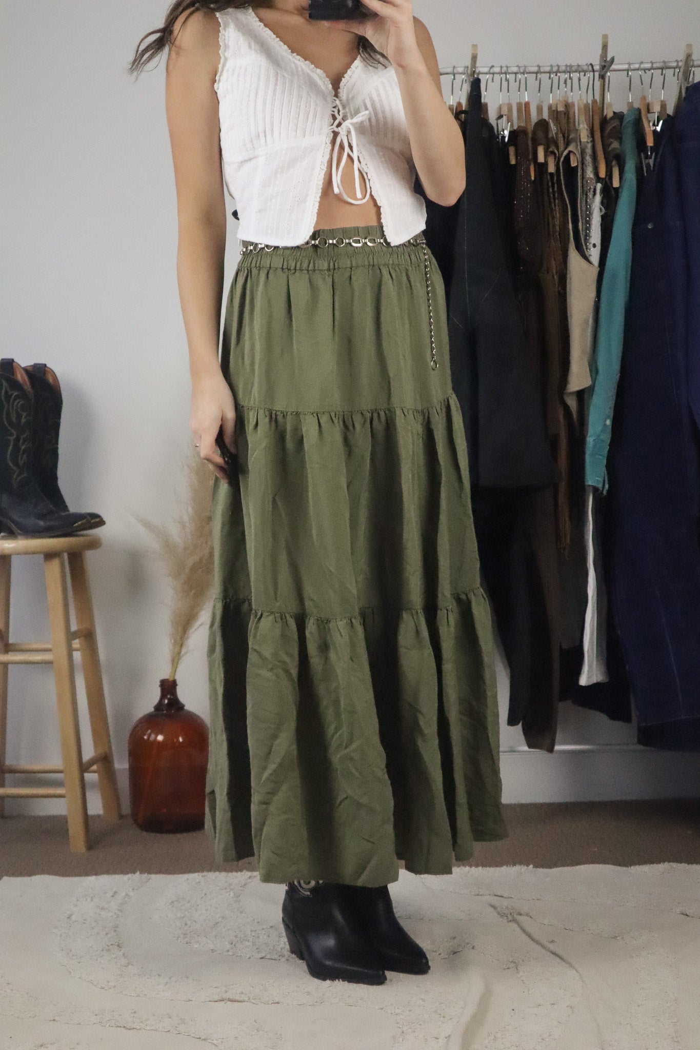 Modern x Tiered Maxi Skirt (L/XL)