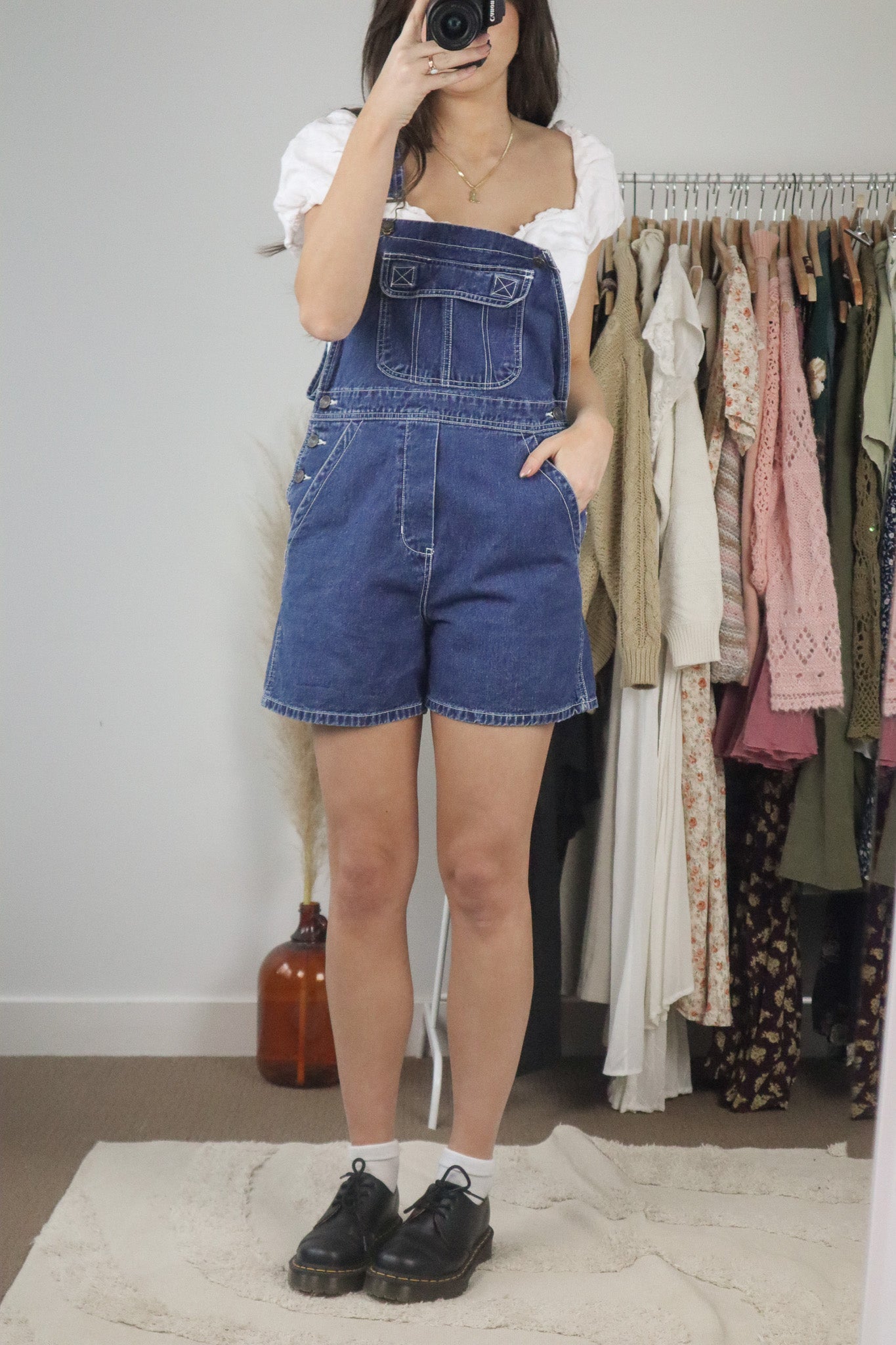 Vintage x Denim Overalls (S)