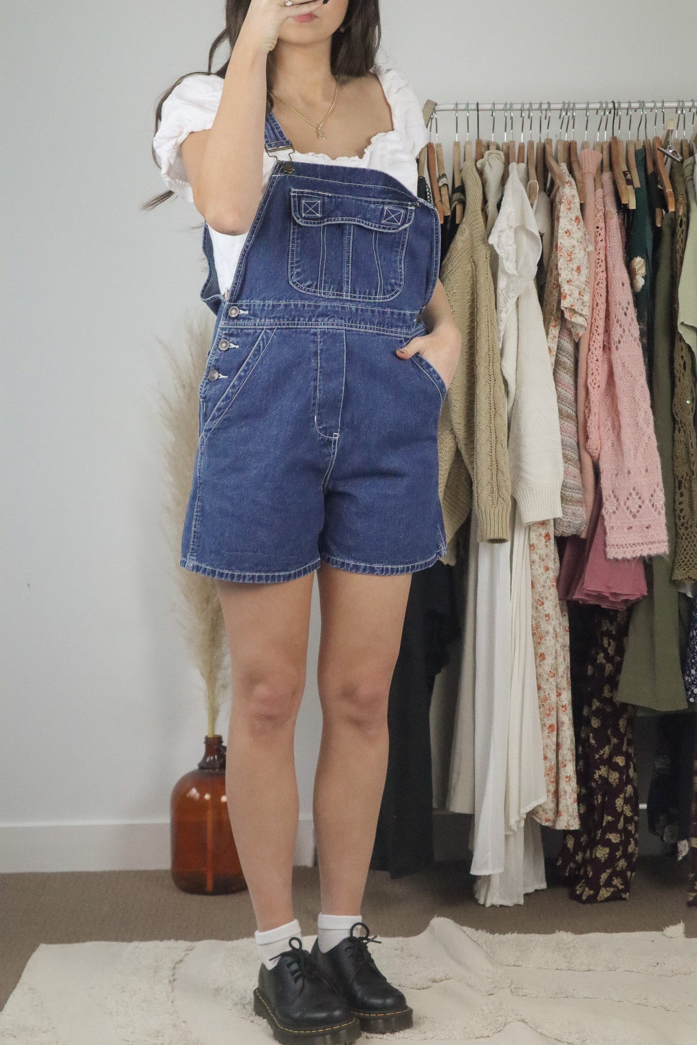Vintage x Denim Overalls (S)