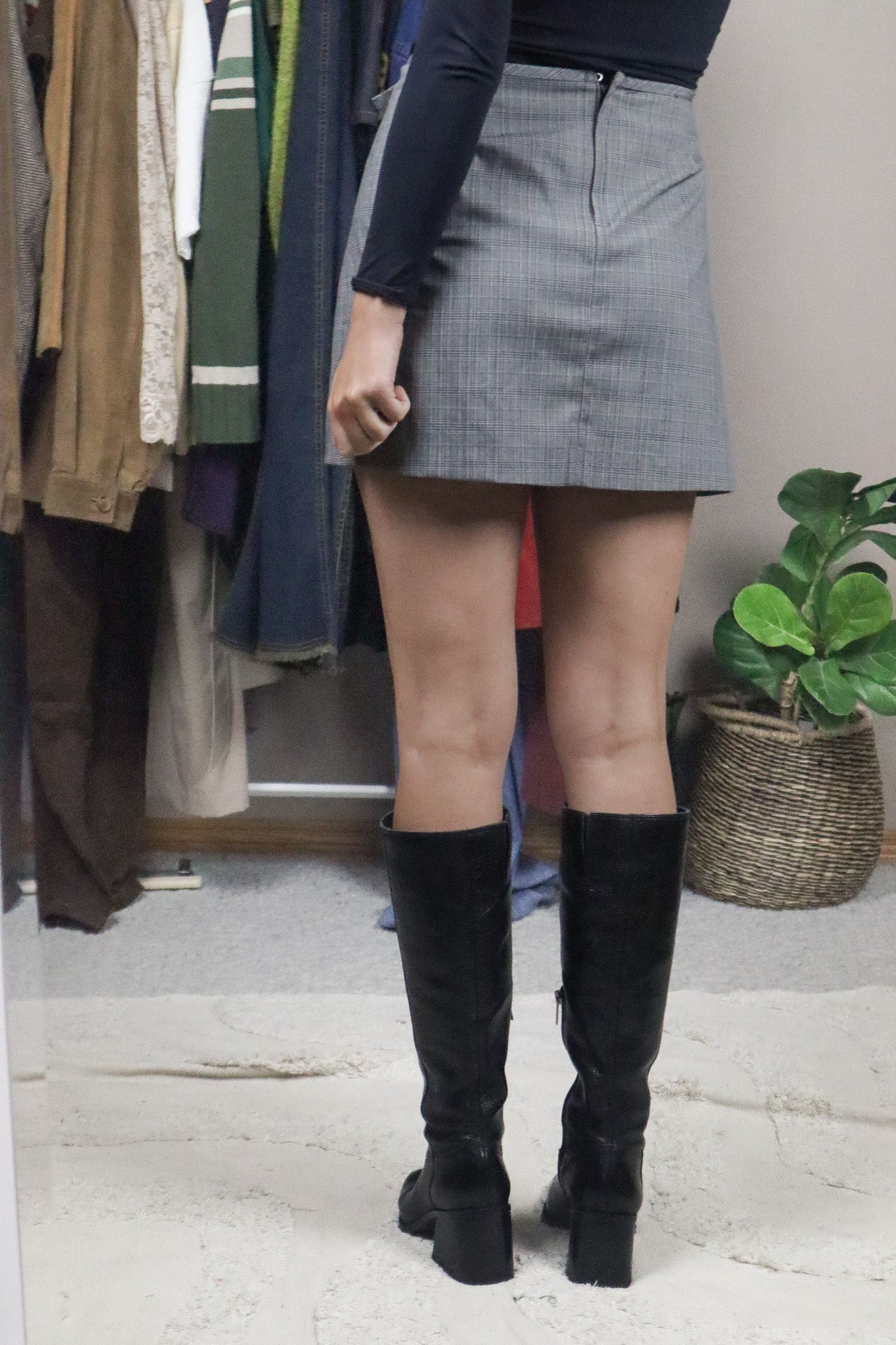 Made in Canada x Vintage x Plaid Mini Skirt (L)