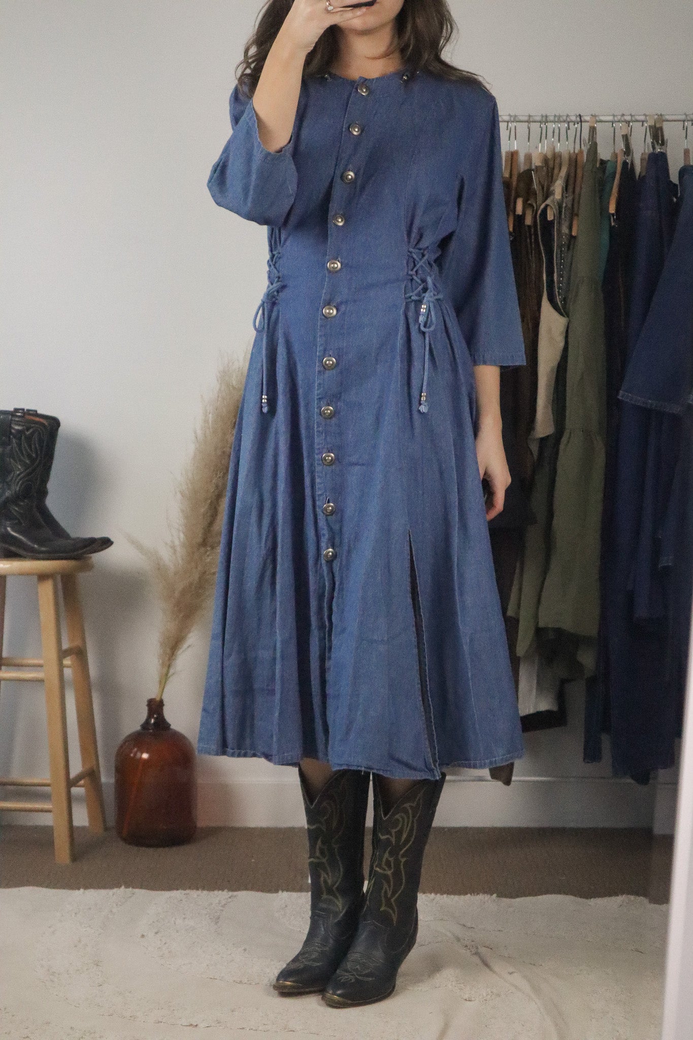 Vintage x Denim Dress (M)