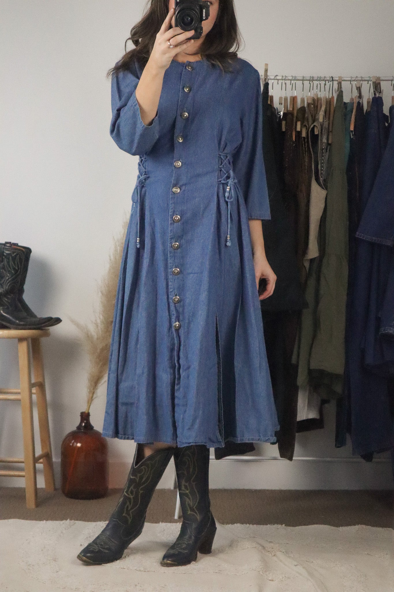 Vintage x Denim Dress (M)