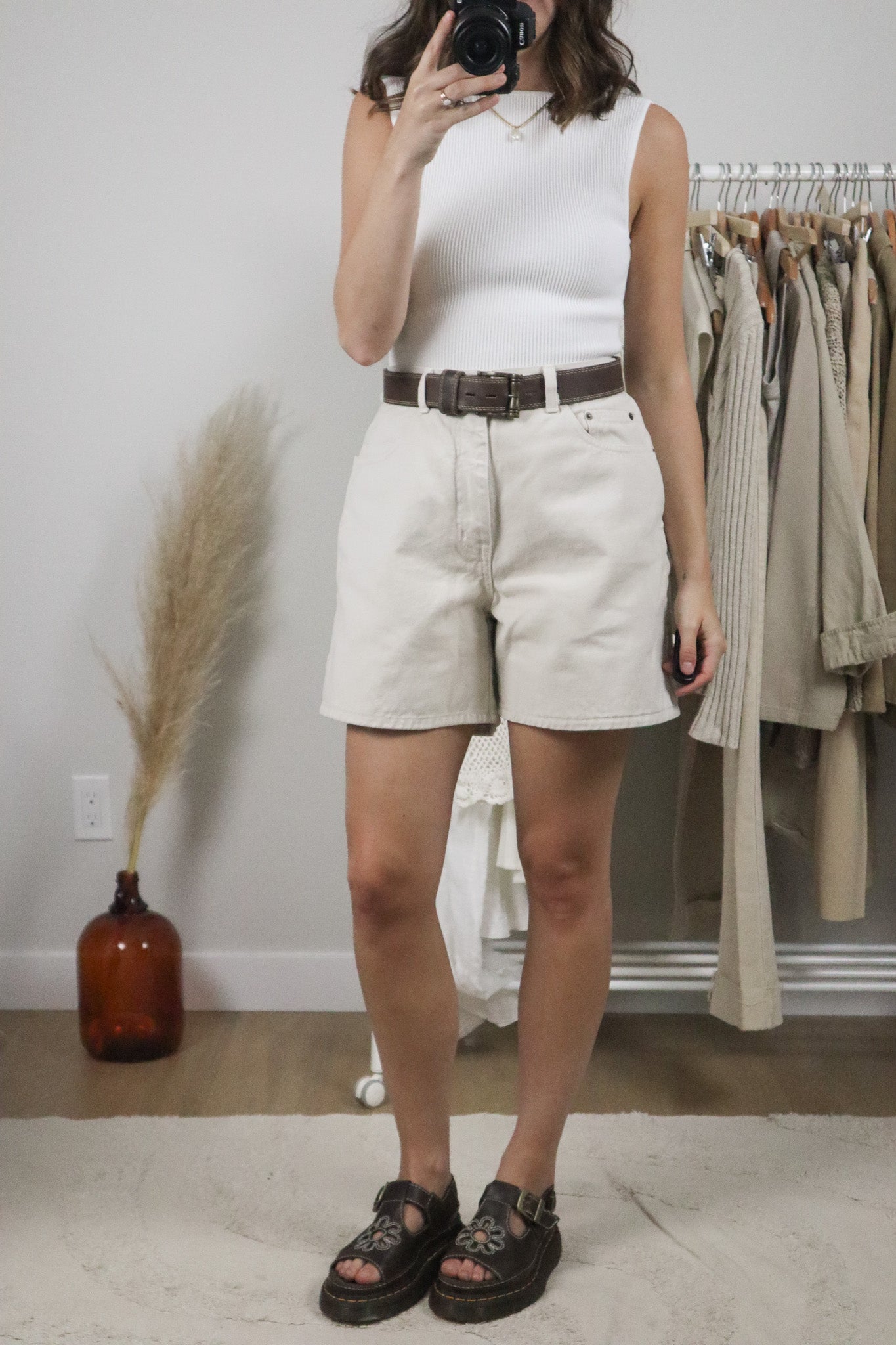 Vintage x Leather Belt (S/M)
