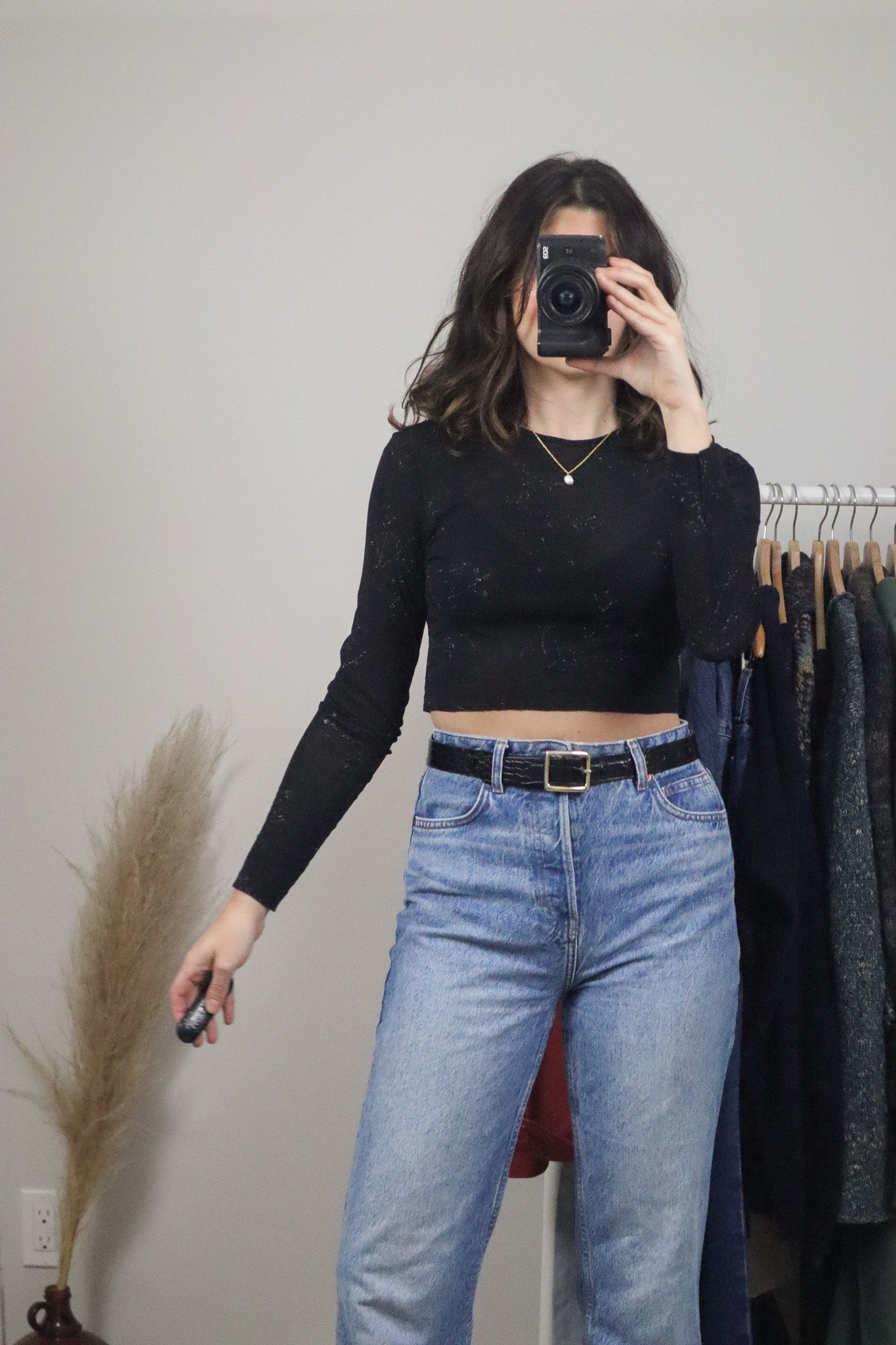 Modern x Mesh Glitter Crop Top (S)