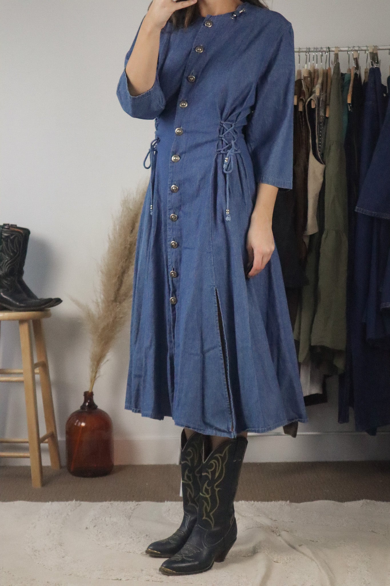 Vintage x Denim Dress (M)