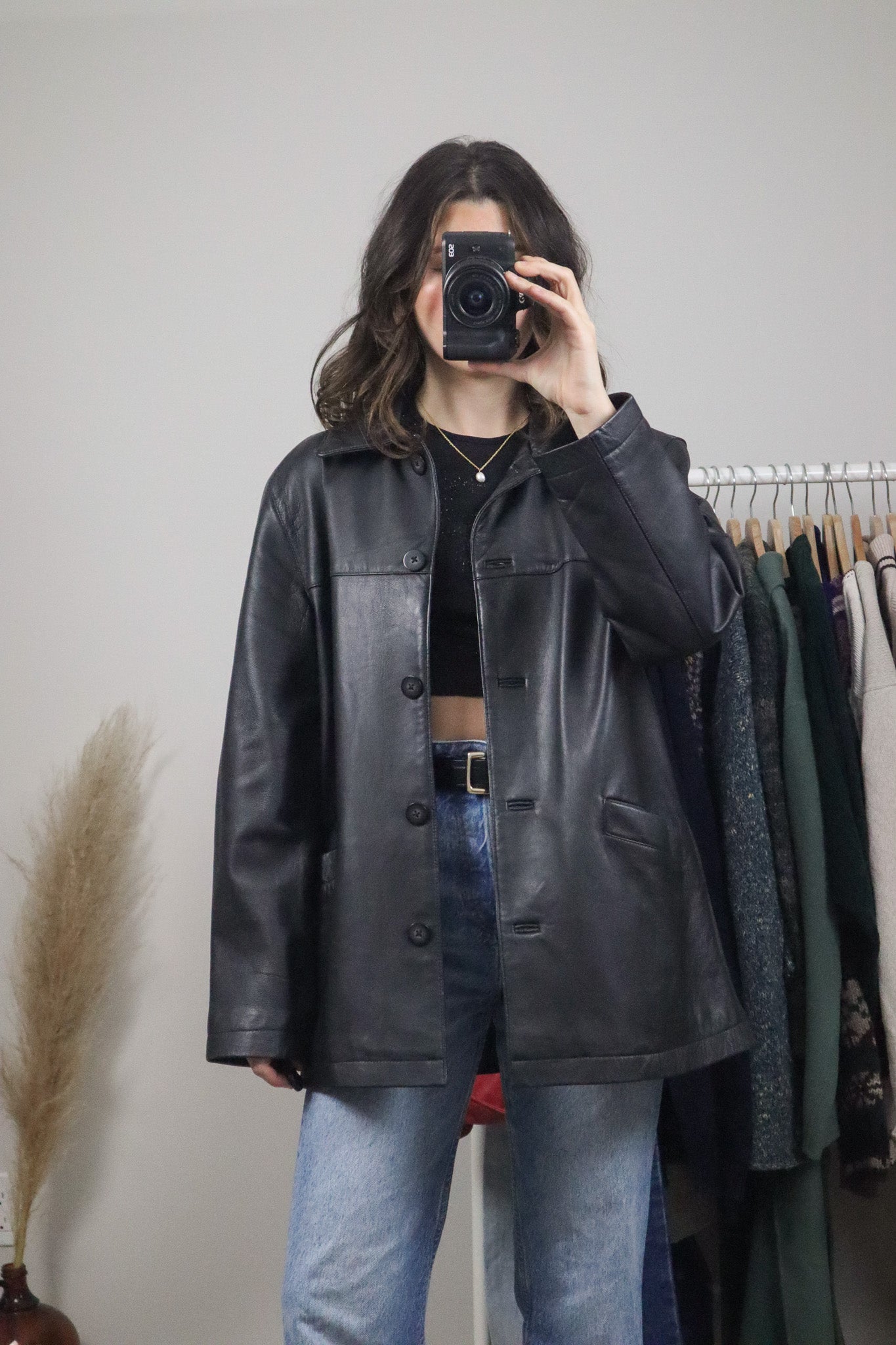 Vintage x Leather Jacket (8/10)