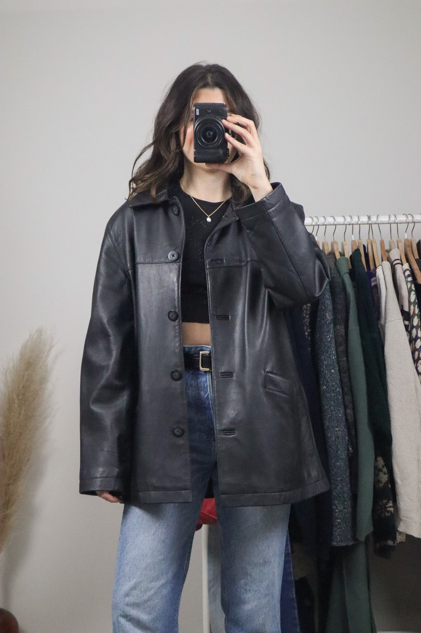 Vintage x Leather Jacket (8/10)