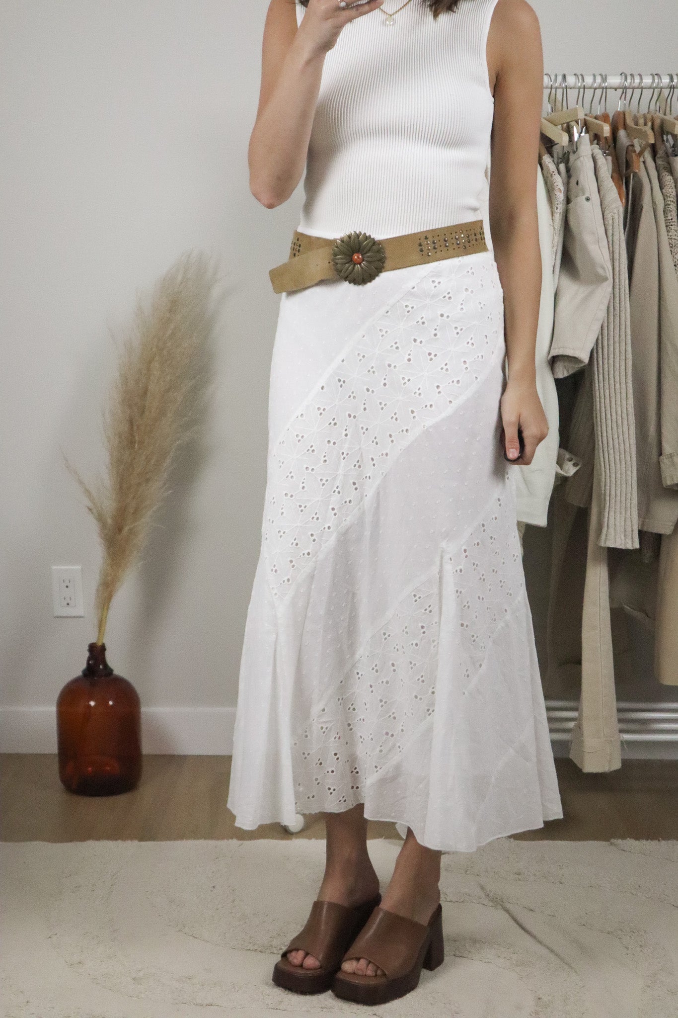 Modern x Cotton Eyelet Maxi Skirt (12/14)