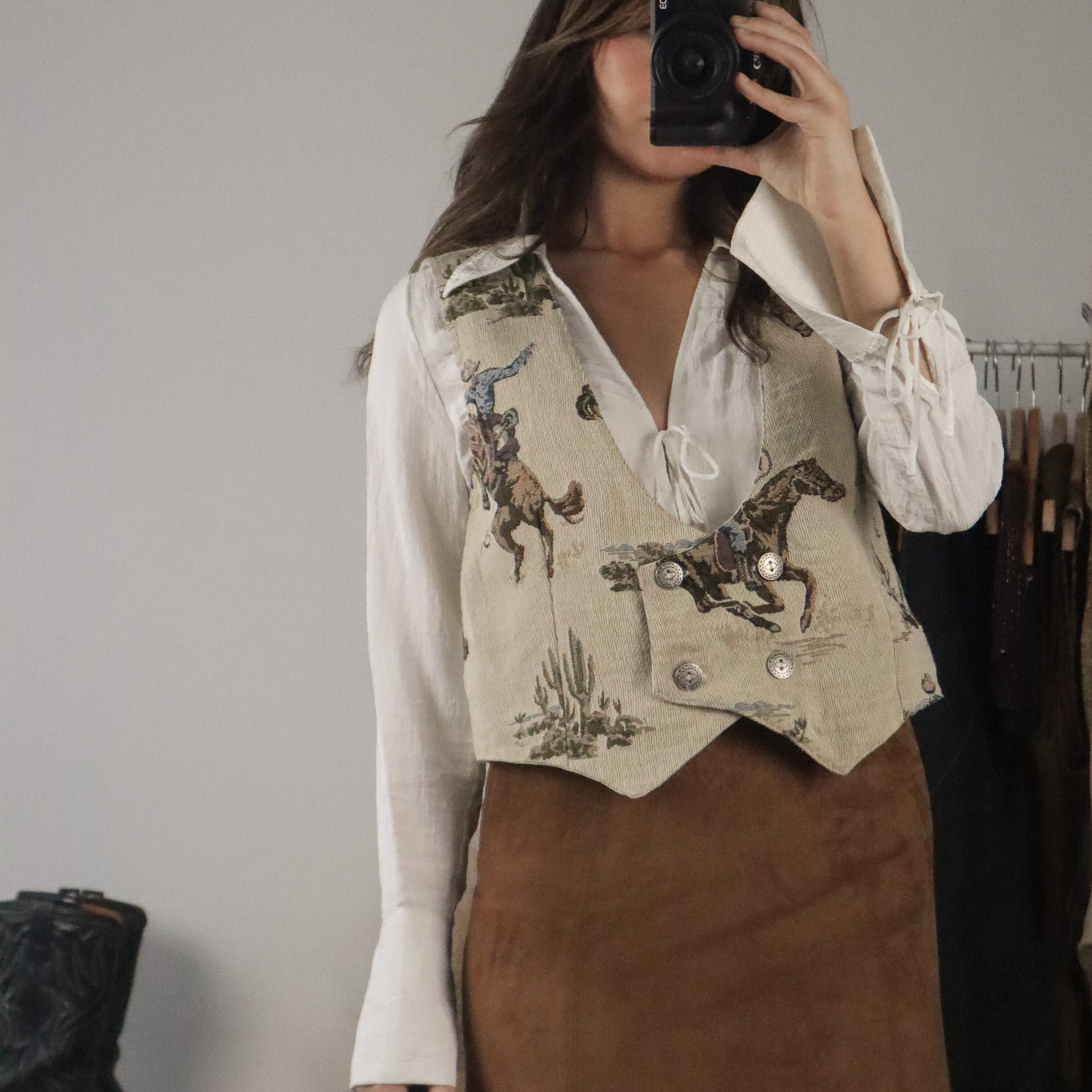 Vintage x Graphic Tapestry Vest (M)
