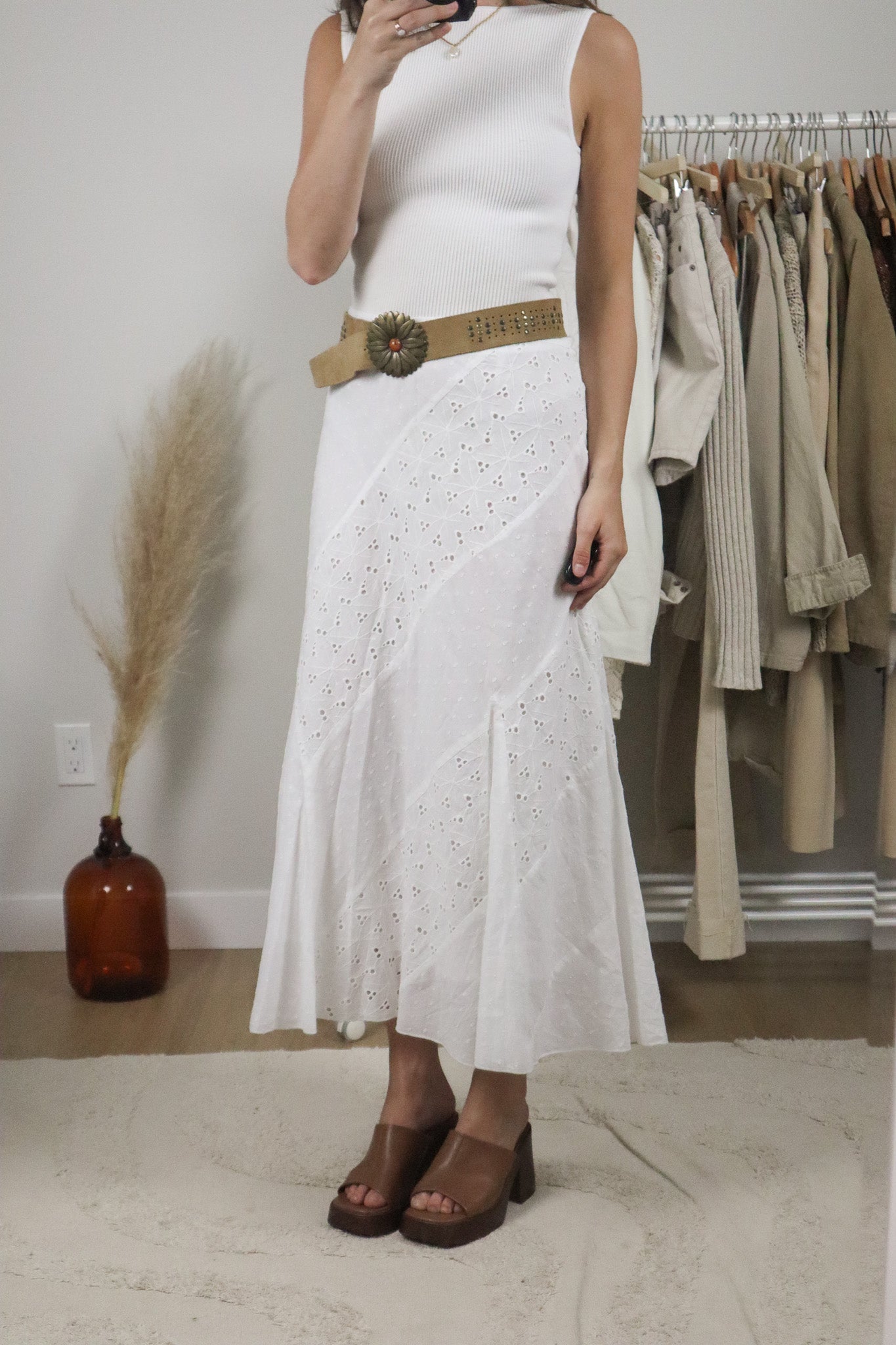 Modern x Cotton Eyelet Maxi Skirt (12/14)