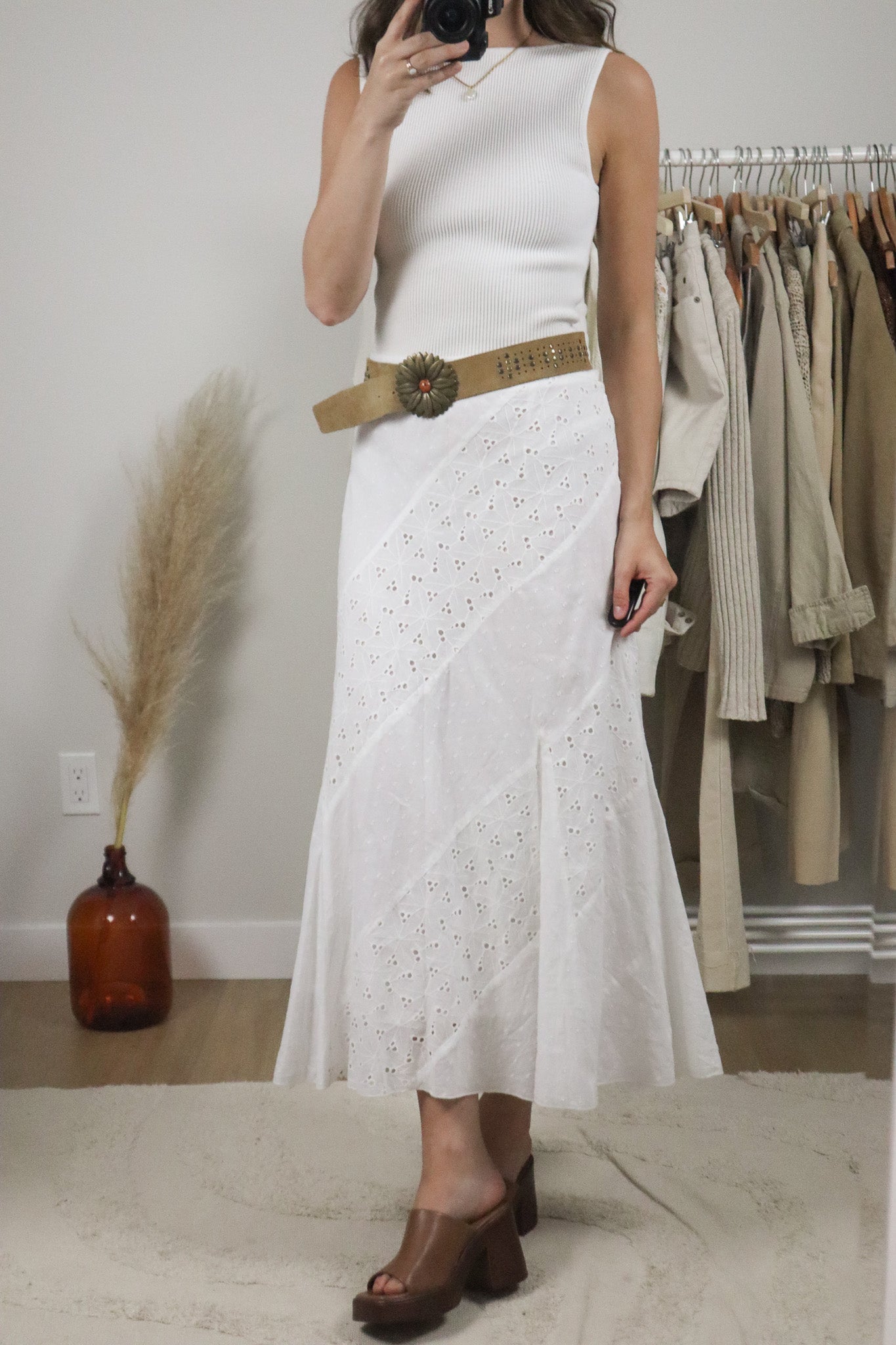 Modern x Cotton Eyelet Maxi Skirt (12/14)