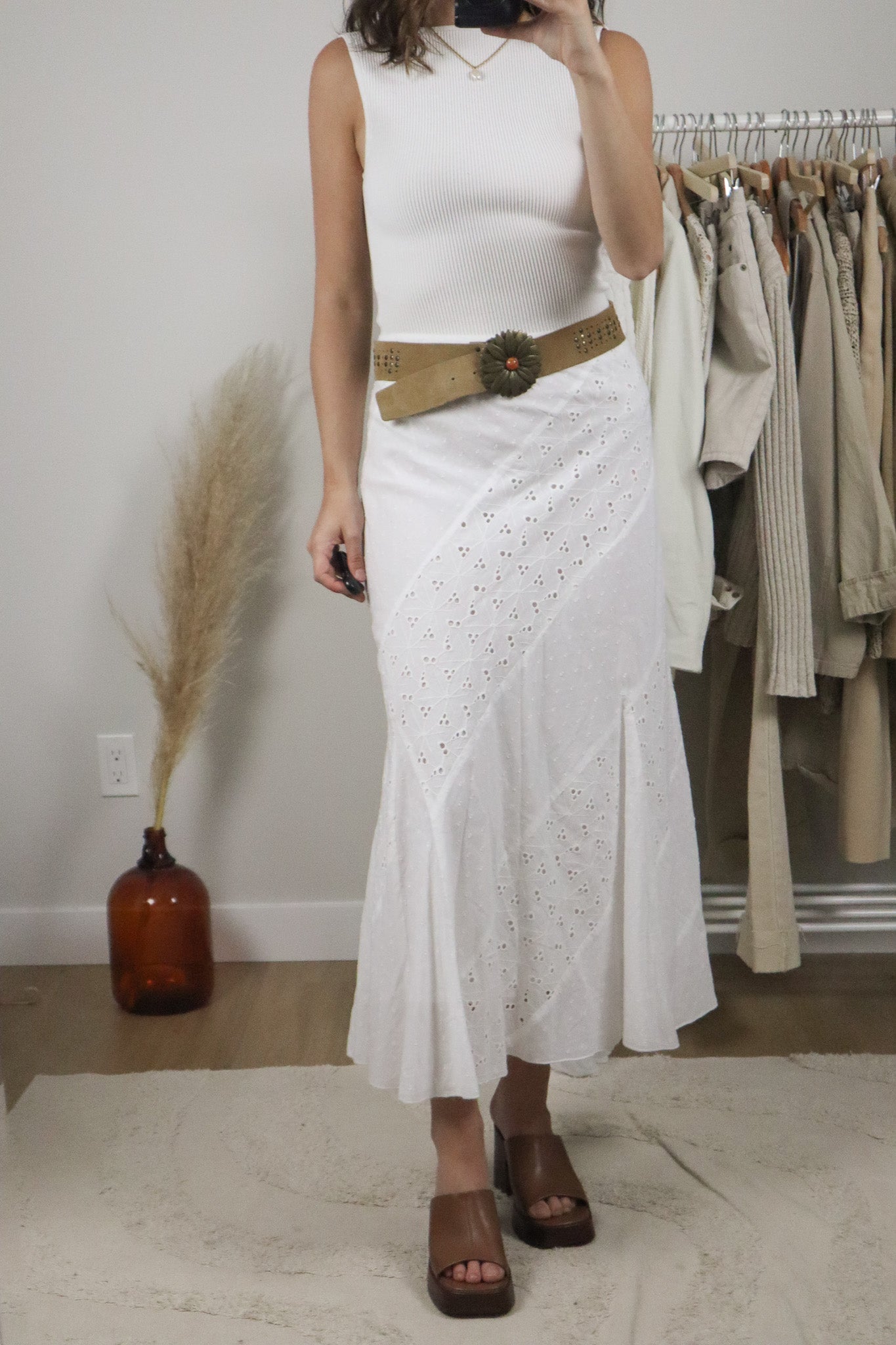 Modern x Cotton Eyelet Maxi Skirt (12/14)
