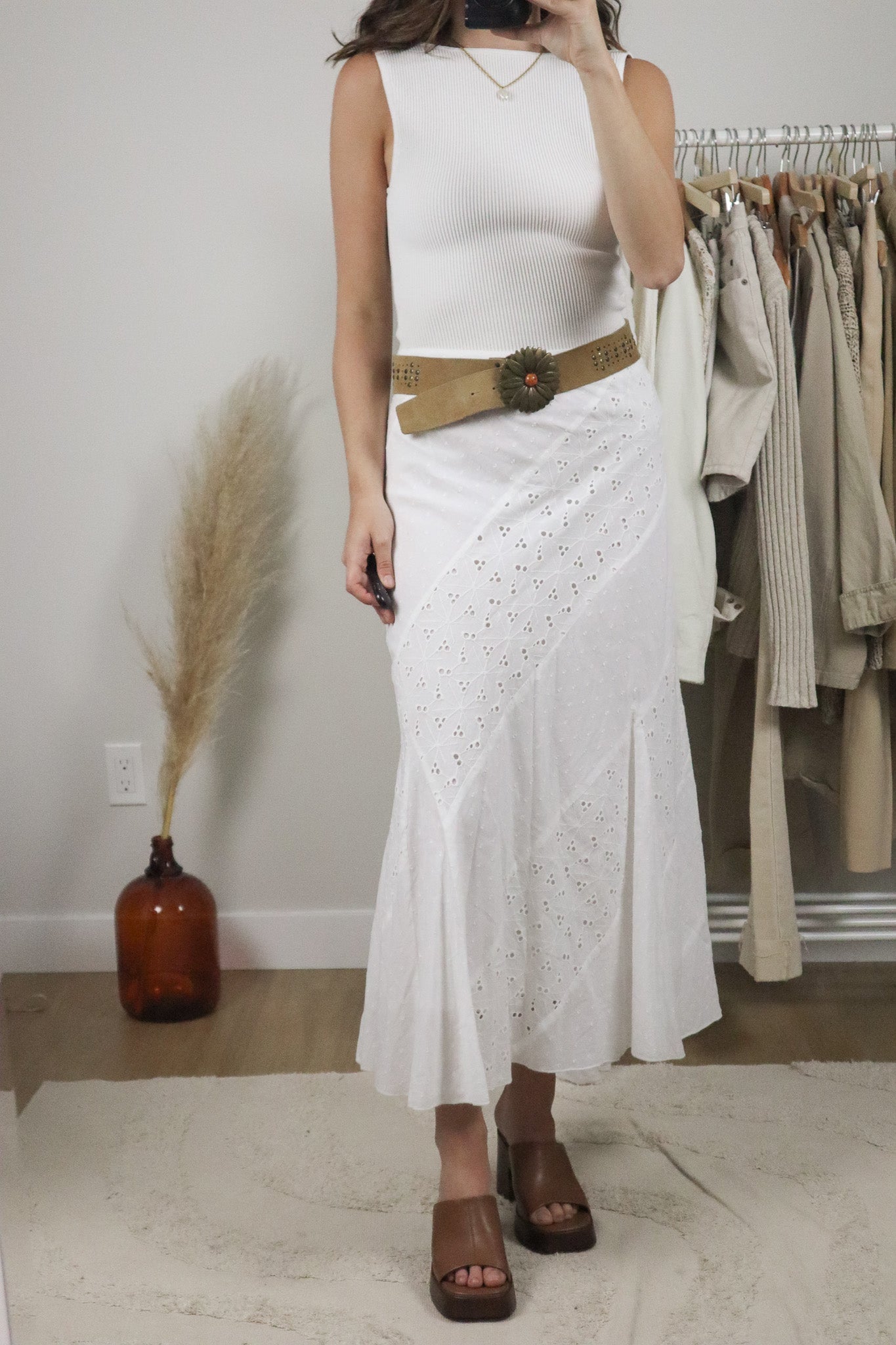Modern x Cotton Eyelet Maxi Skirt (12/14)