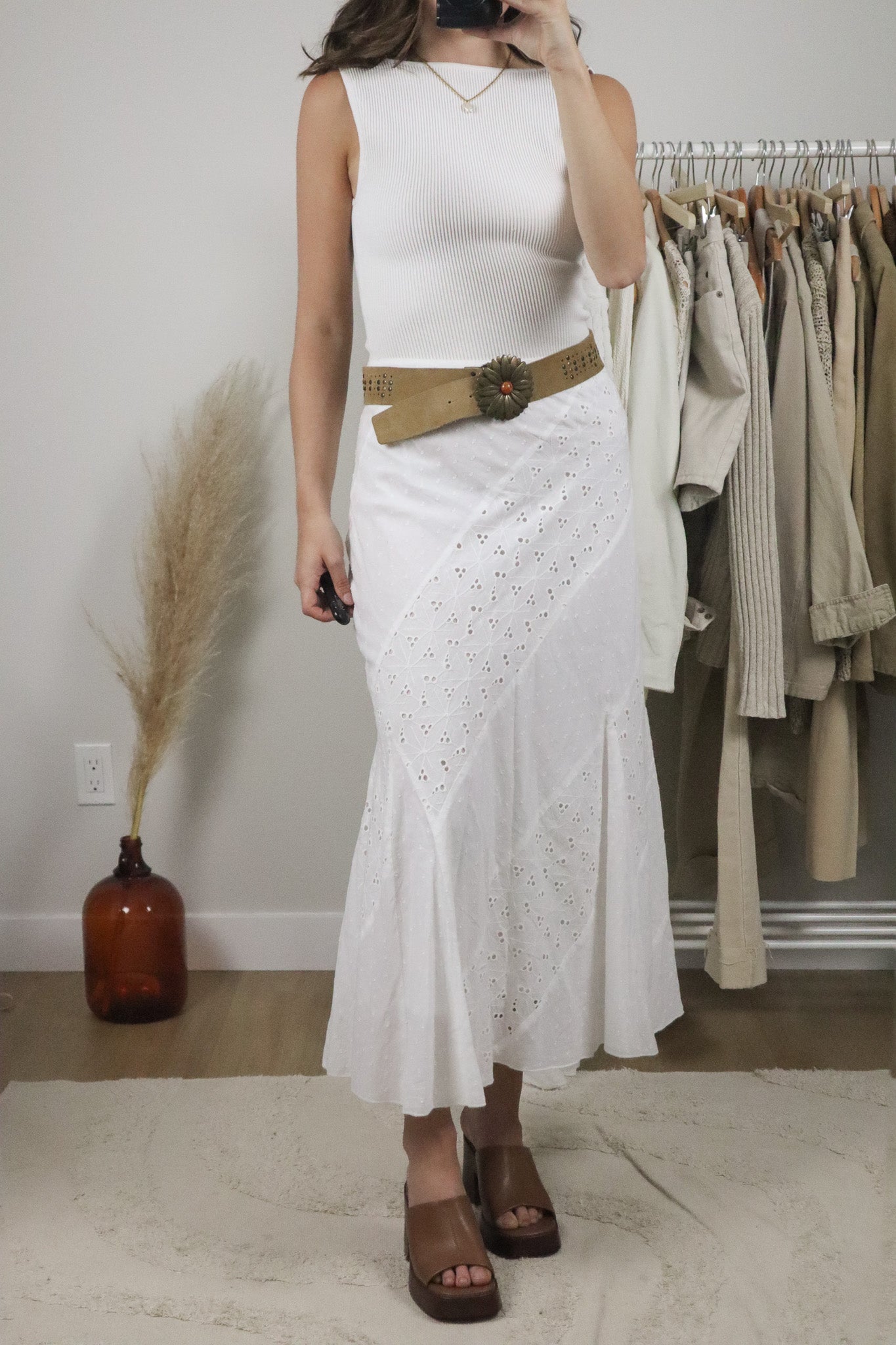 Modern x Cotton Eyelet Maxi Skirt (12/14)