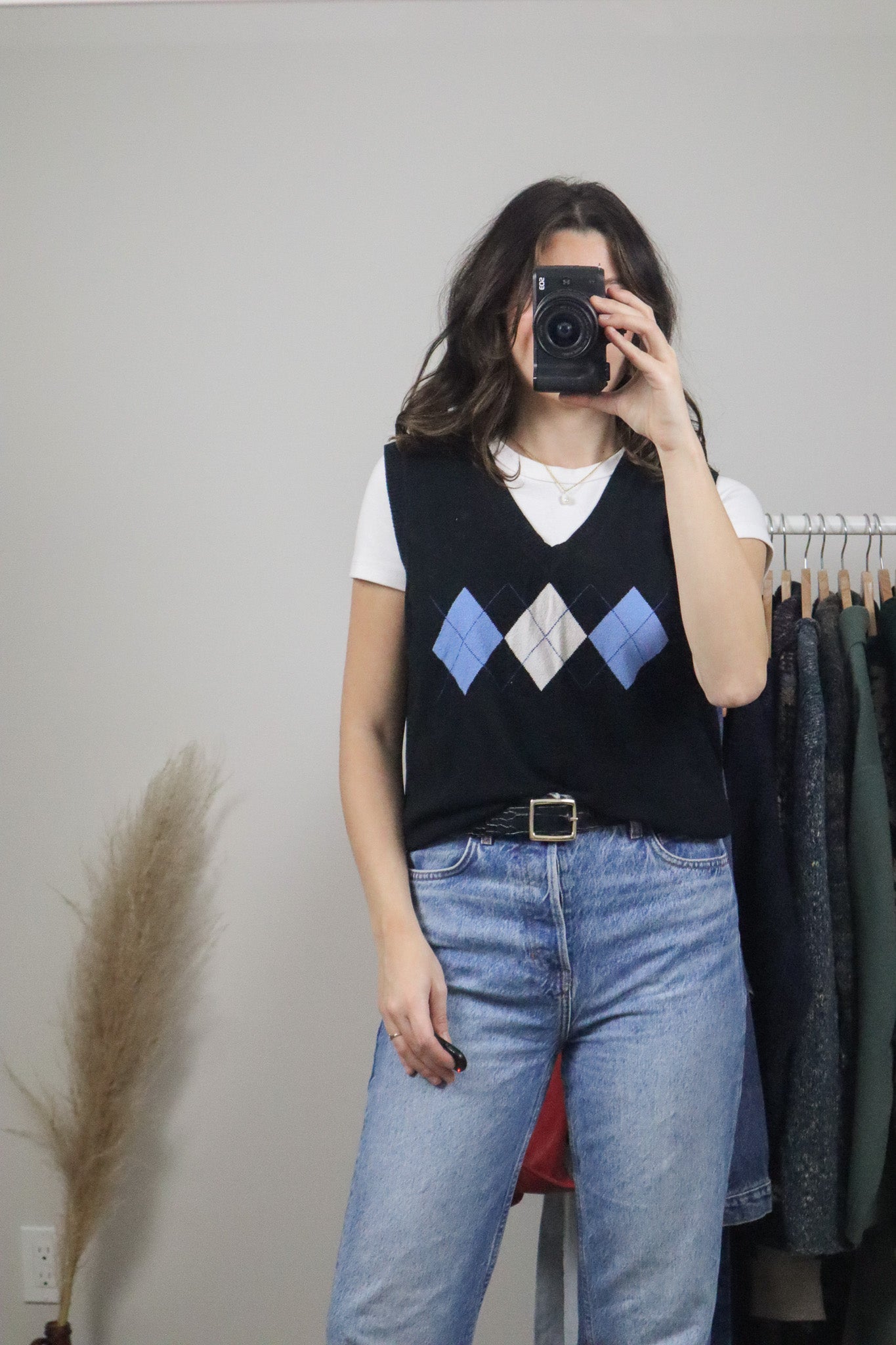 Vintage x Argyle Sweater Vest (M/L)