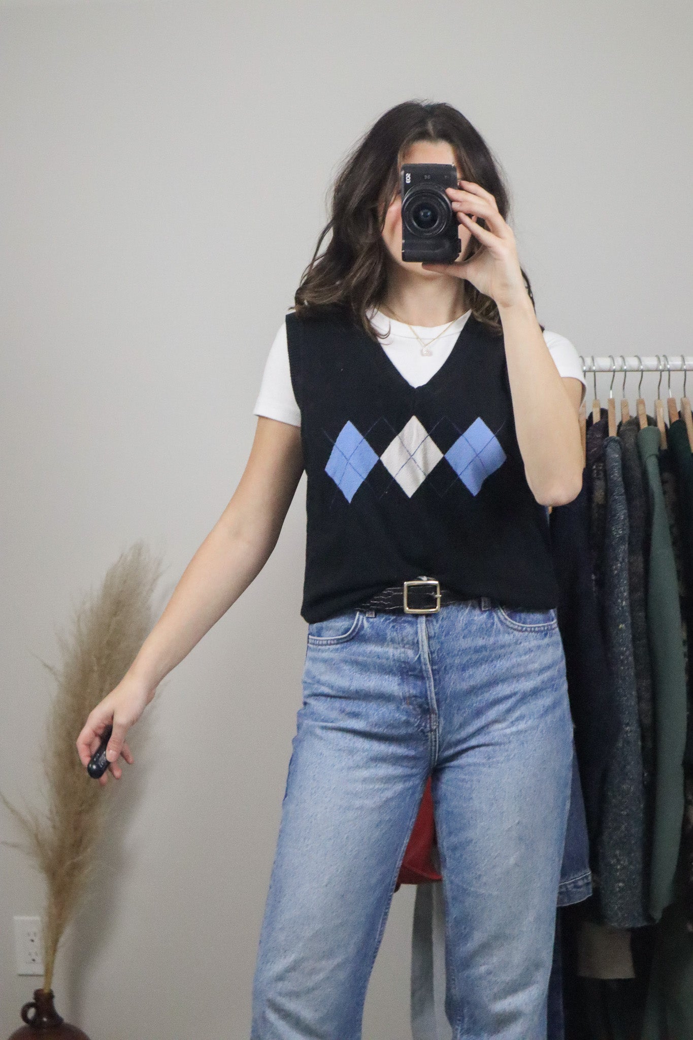 Vintage x Argyle Sweater Vest (M/L)