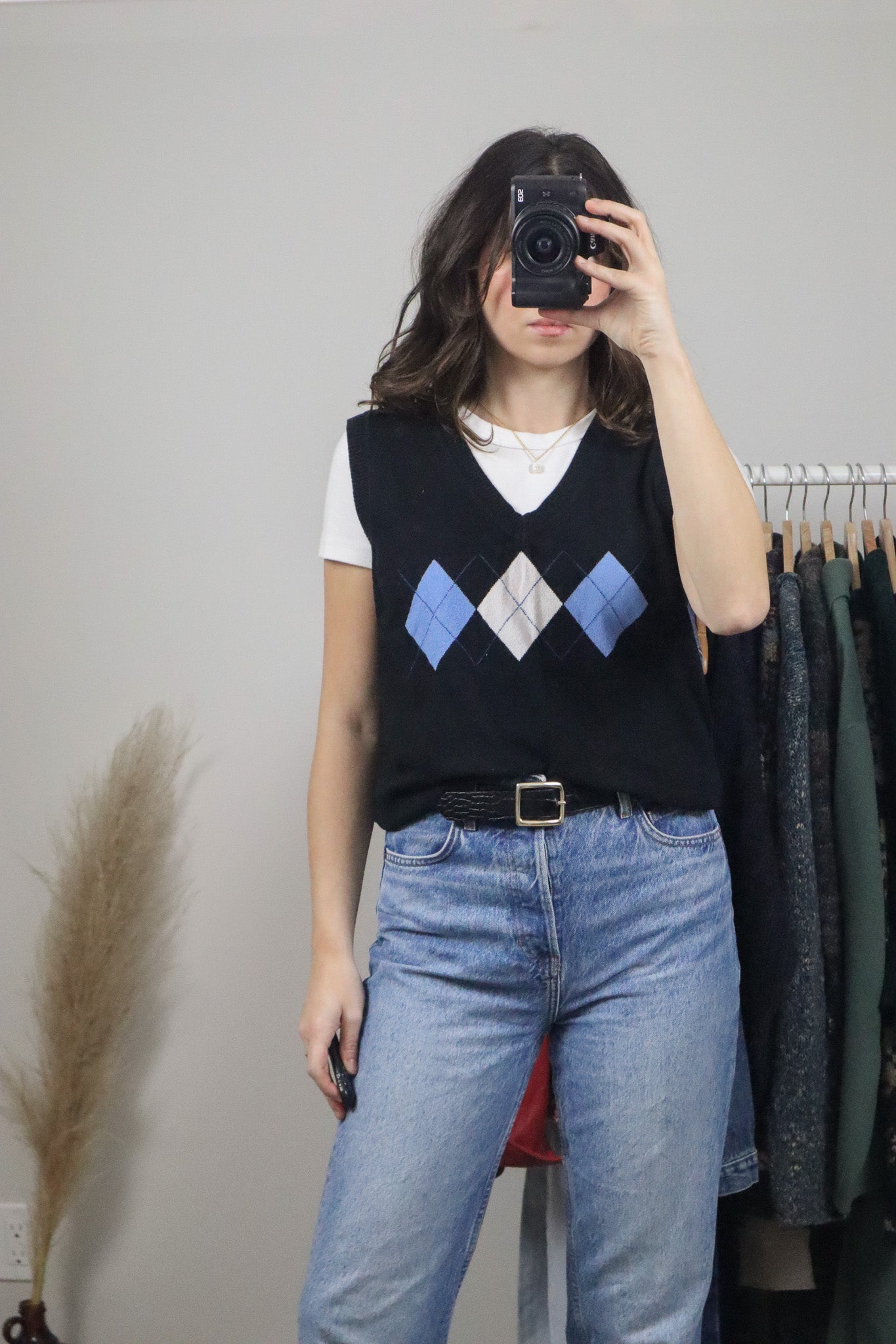 Vintage x Argyle Sweater Vest (M/L)