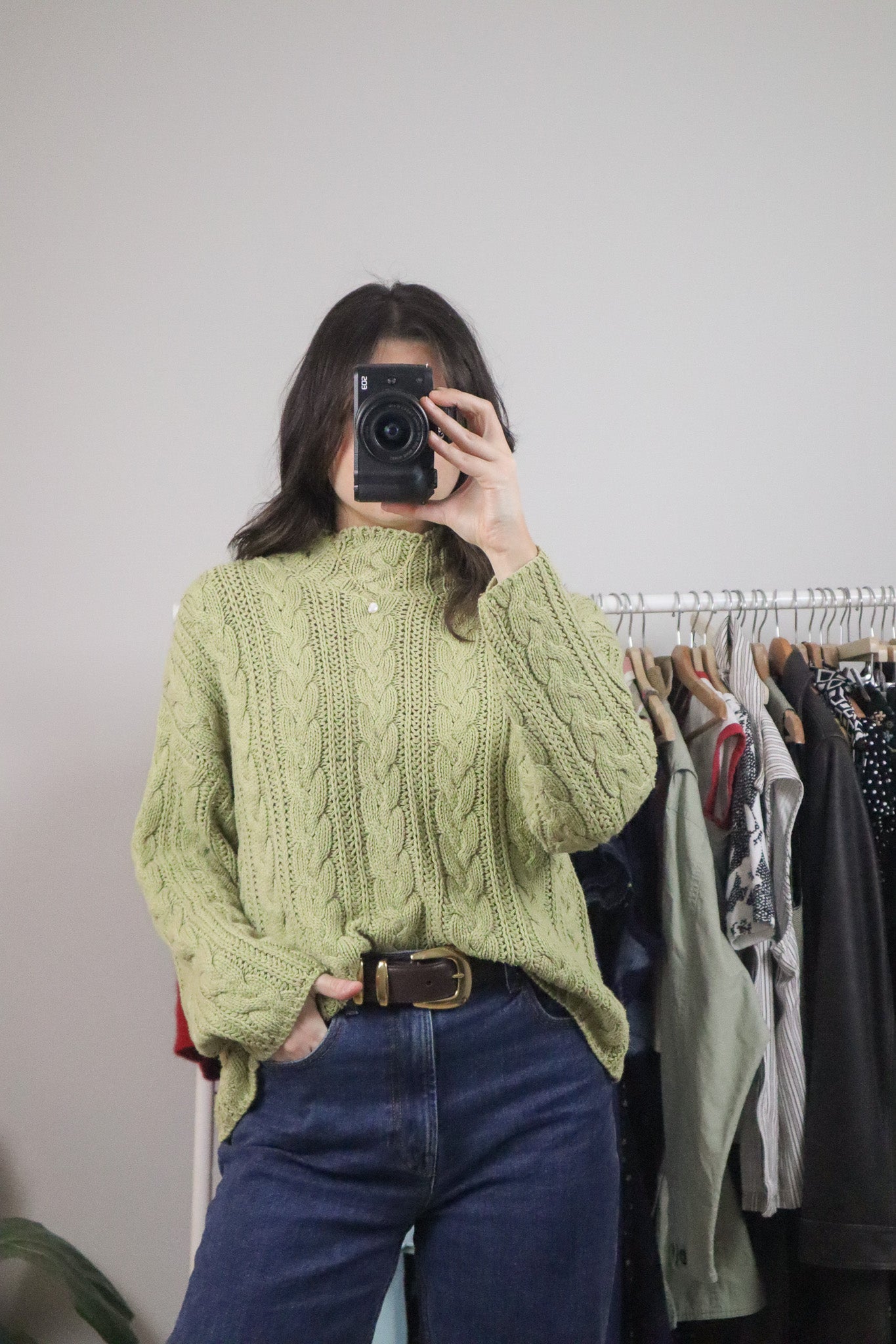 Made in USA x Vintage x Cotton Cable Knit (S/M)