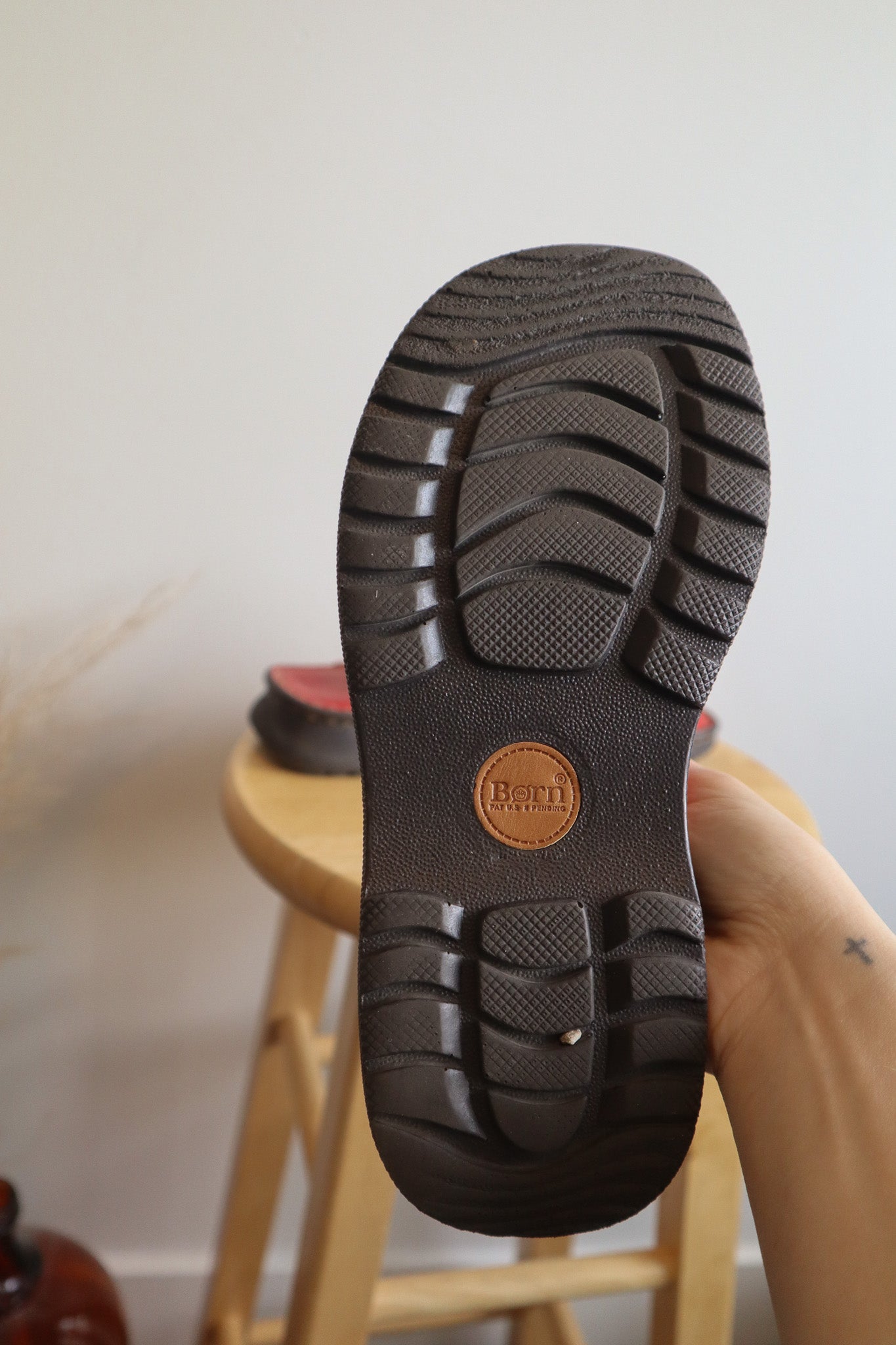 Vintage x Leather/Fabric Slides (6/6.5)