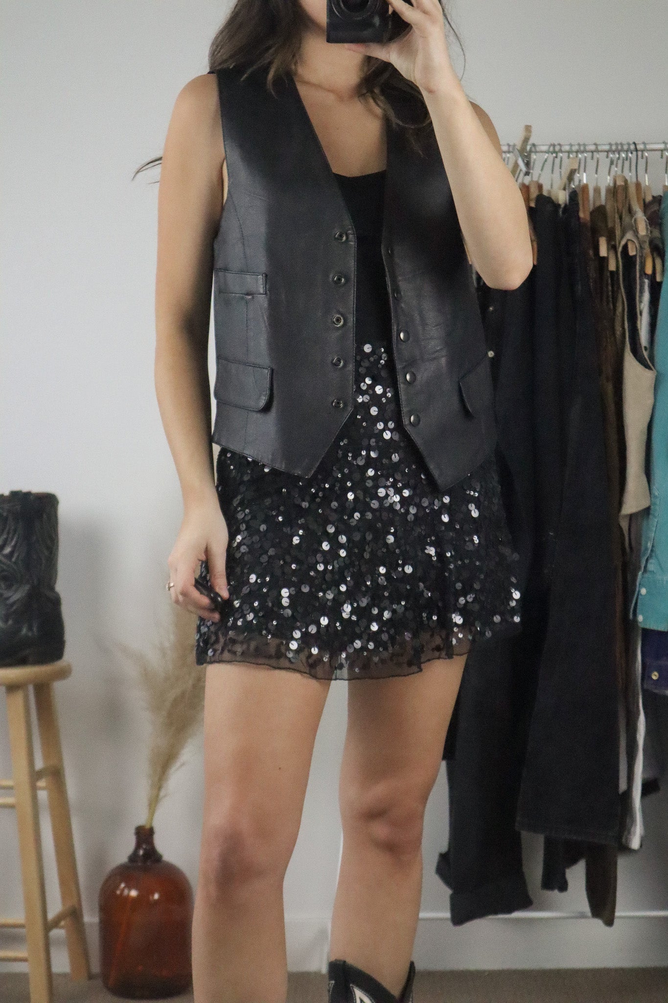 Vintage x Leather Vest (S)