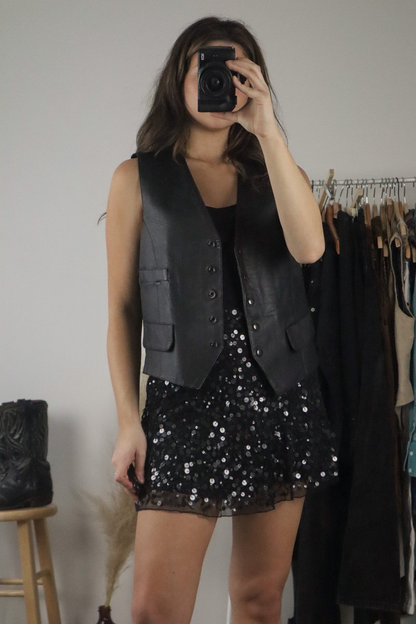 Vintage x Leather Vest (S)