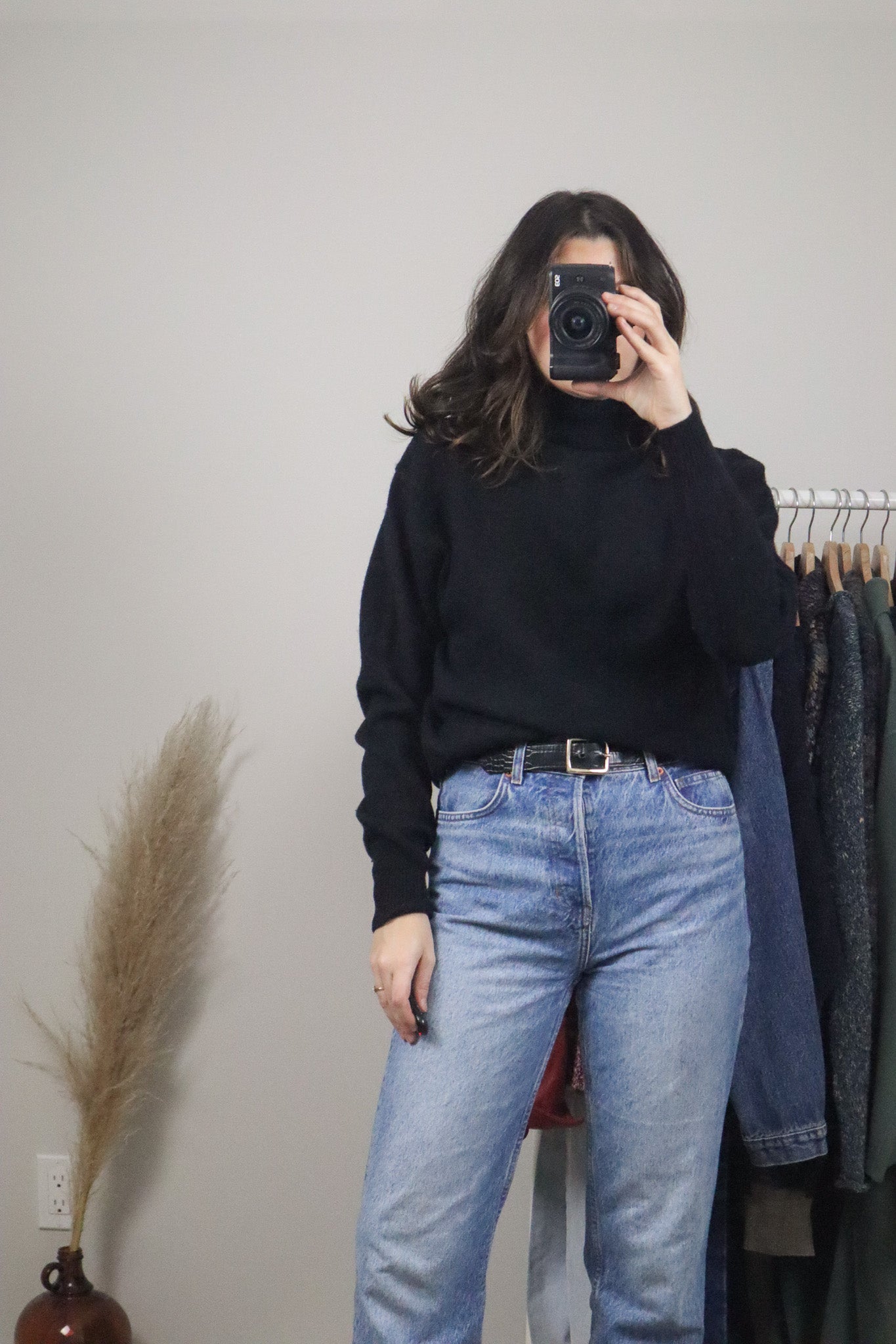 Vintage x Wool Mock-Neck Sweater (M)