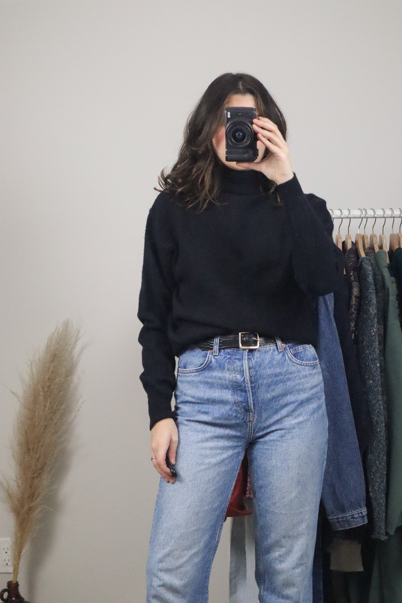 Vintage x Wool Mock-Neck Sweater (M)