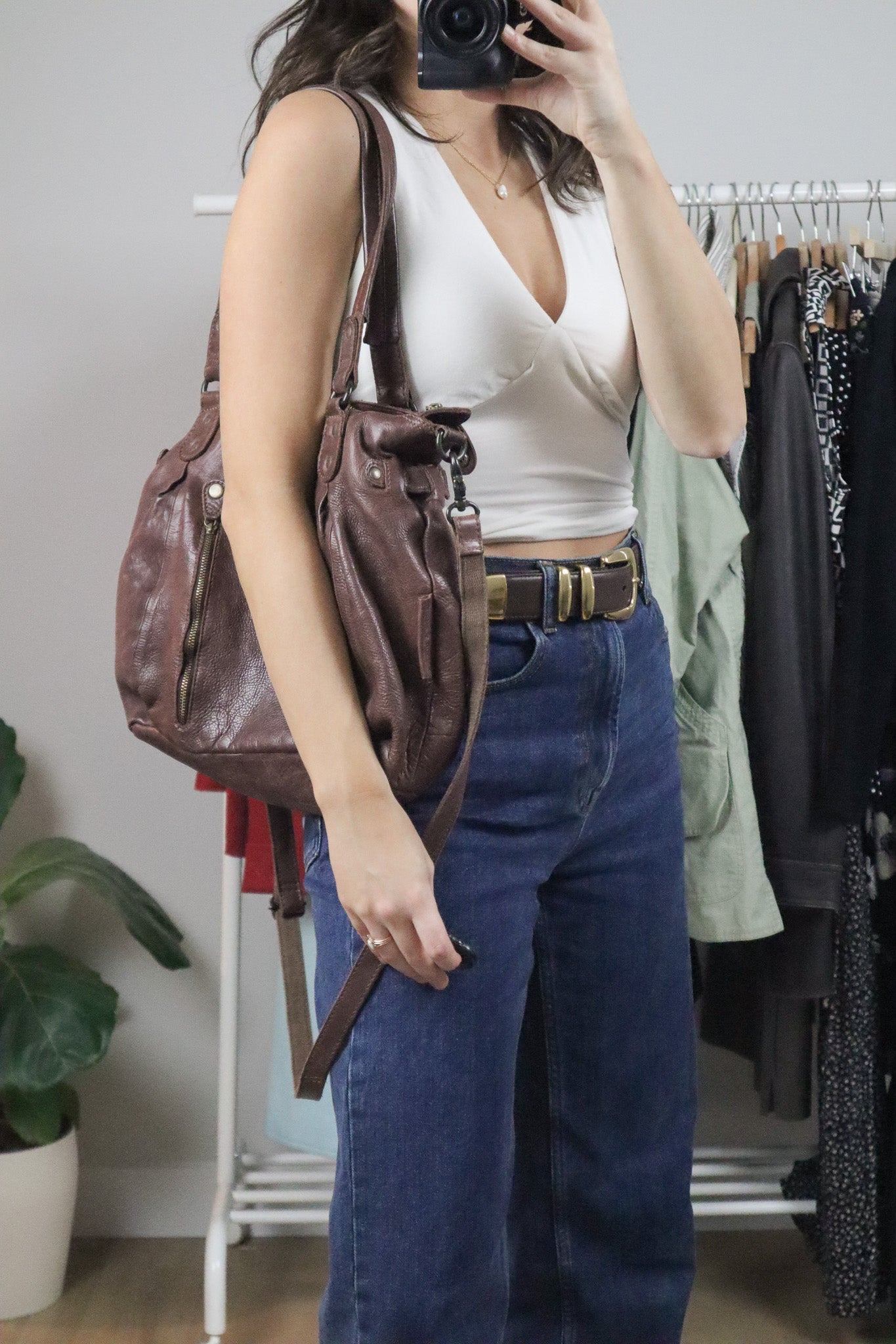Vintage x Leather Hobo Bag