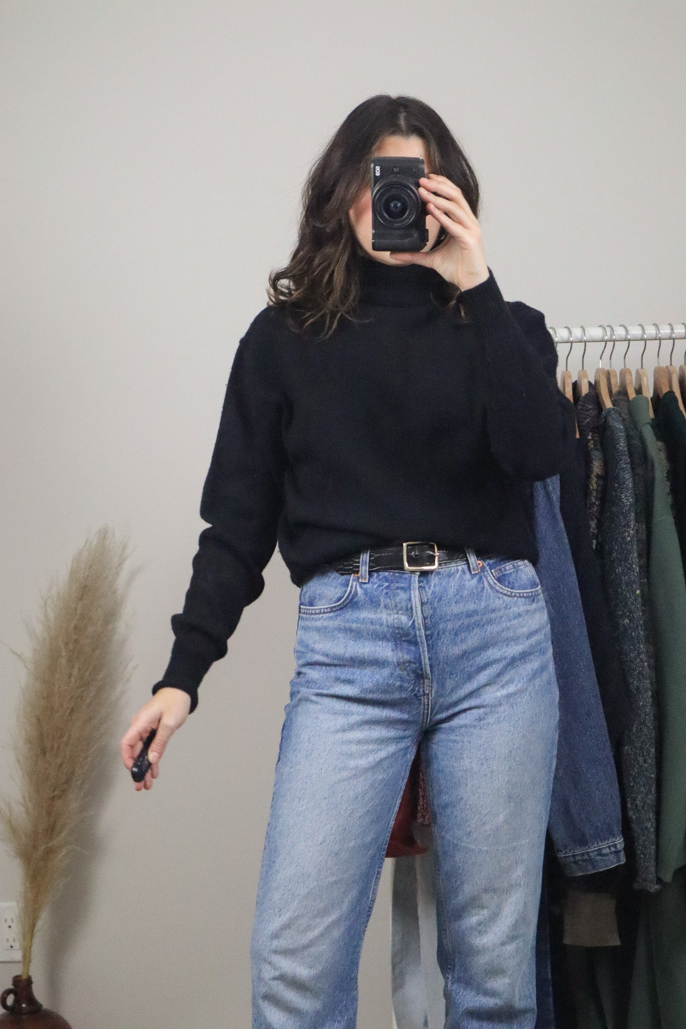 Vintage x Wool Mock-Neck Sweater (M)