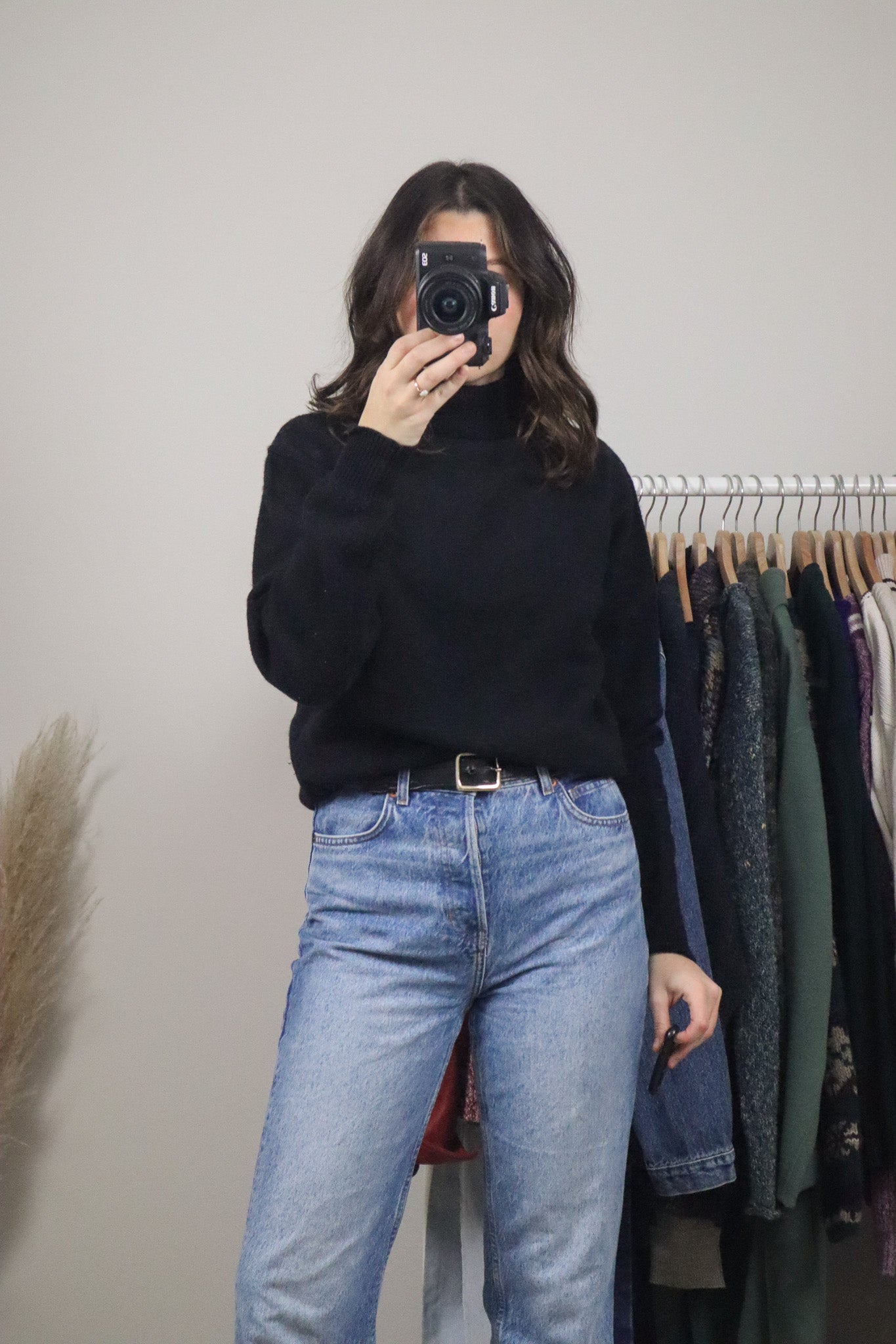 Vintage x Wool Mock-Neck Sweater (M)