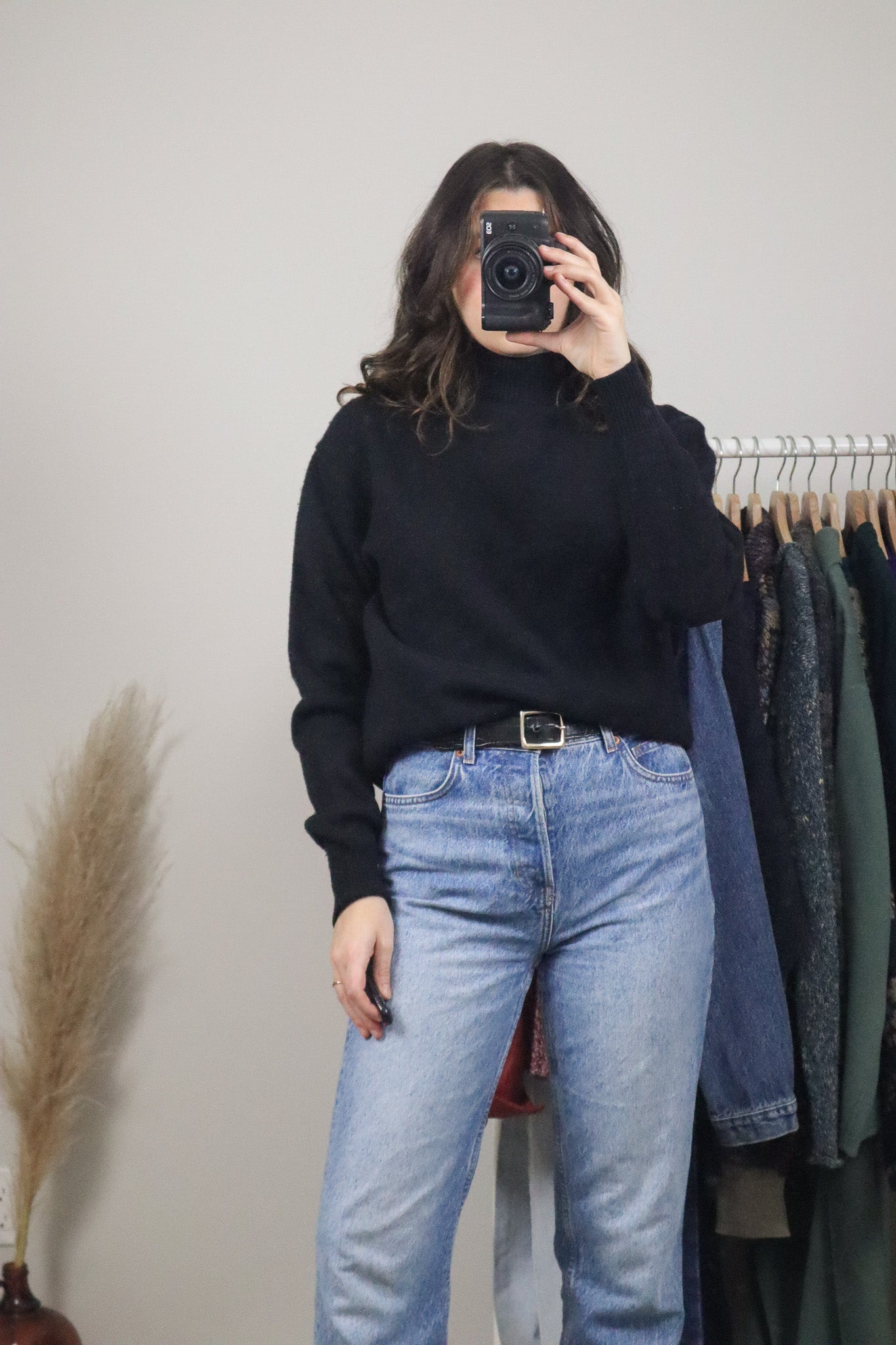 Vintage x Wool Mock-Neck Sweater (M)