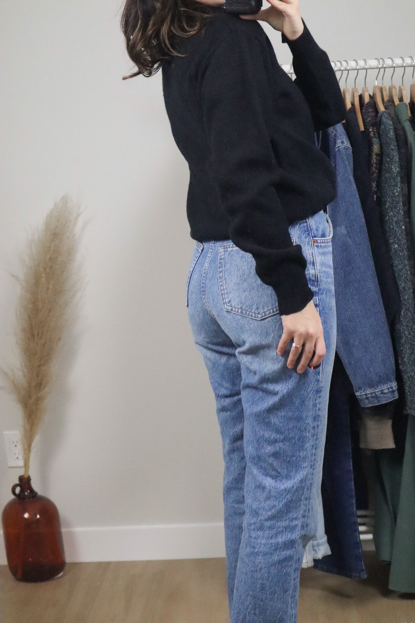 Vintage x Wool Mock-Neck Sweater (M)