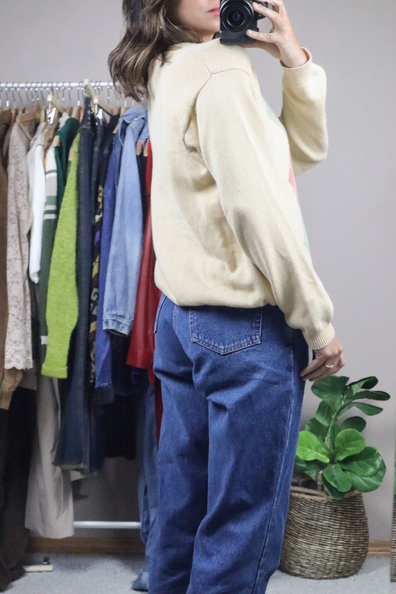 Vintage x Argyle Sweater (M)