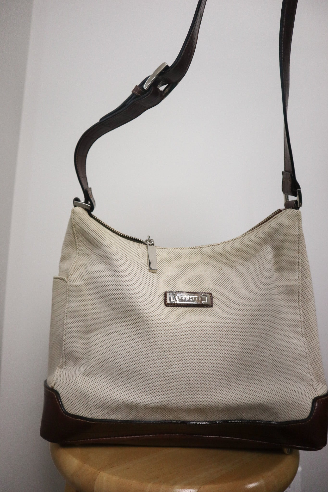 Vintage x Fabric & Faux Leather Purse