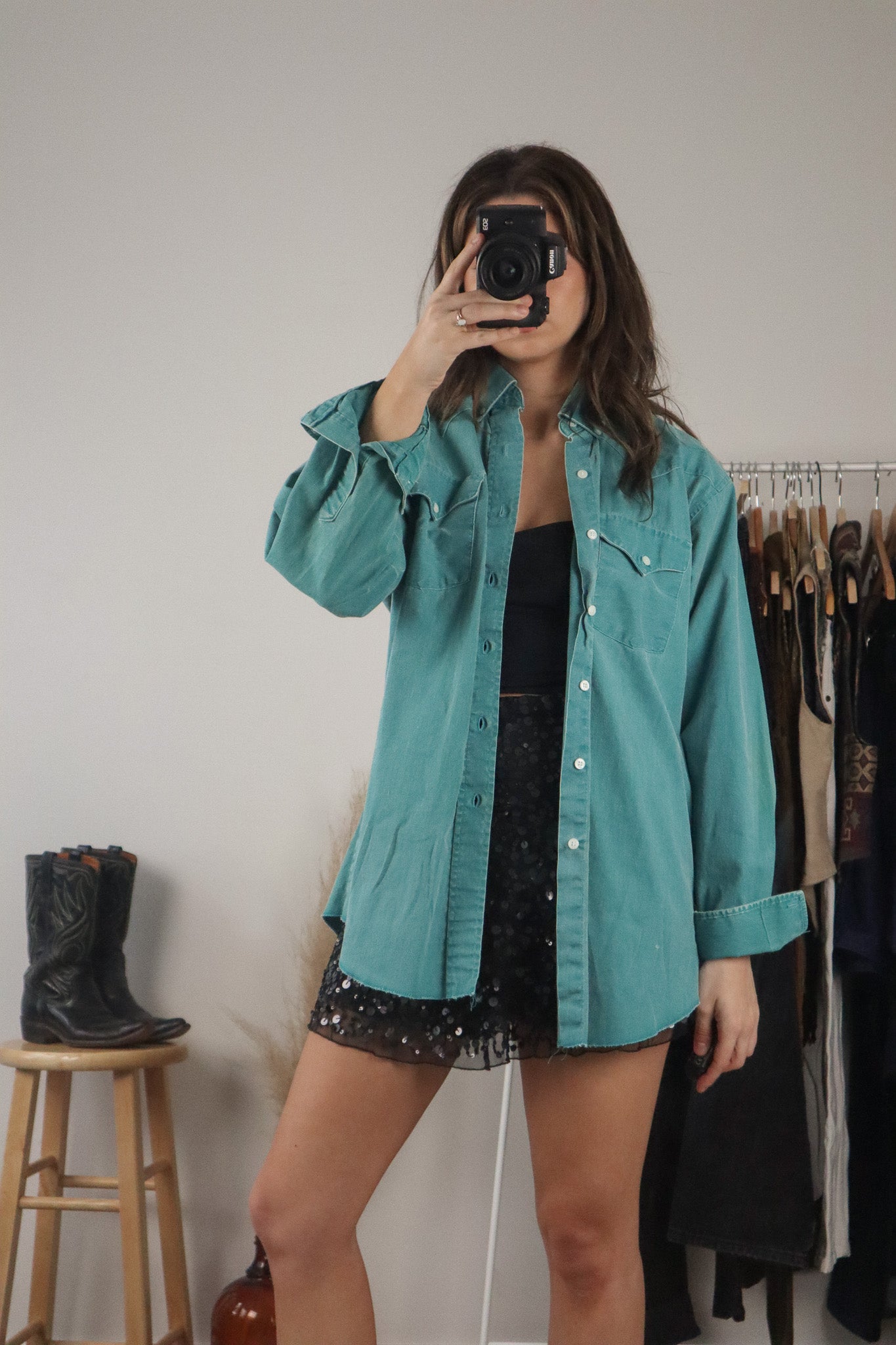 Made in USA x Vintage x Button Up (M/L)