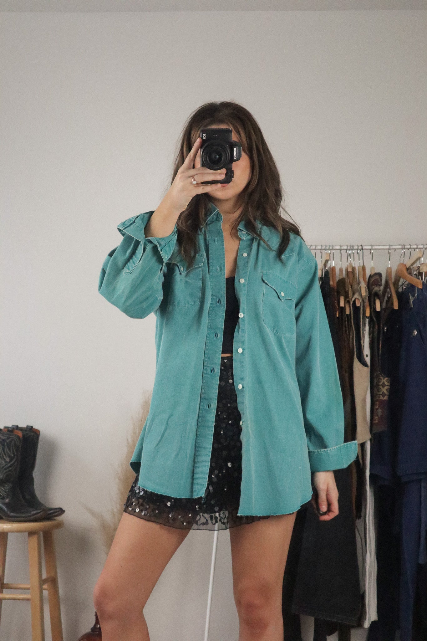 Made in USA x Vintage x Button Up (M/L)