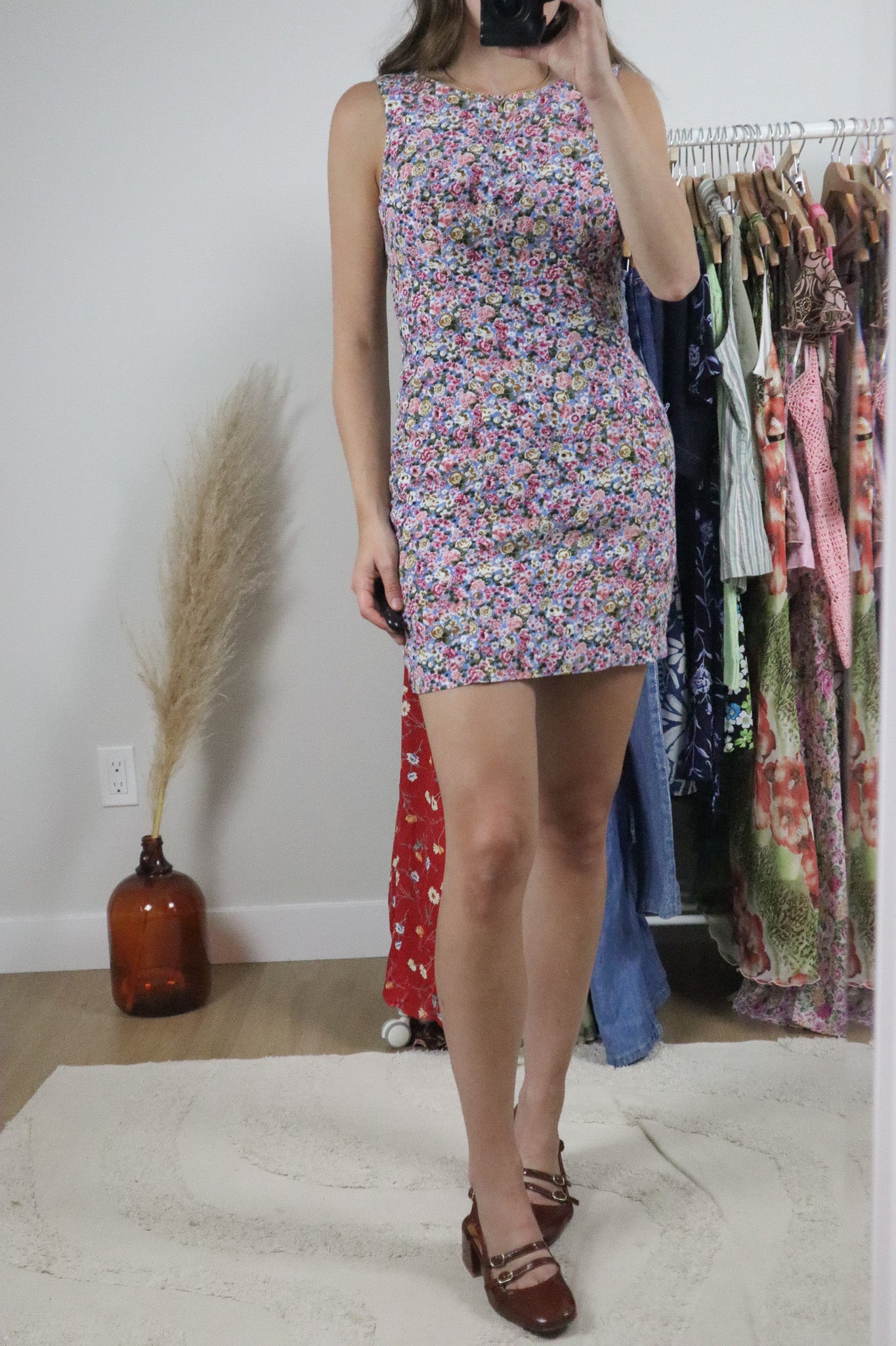 Made in USA x Vintage x Floral Mini Dress (2)