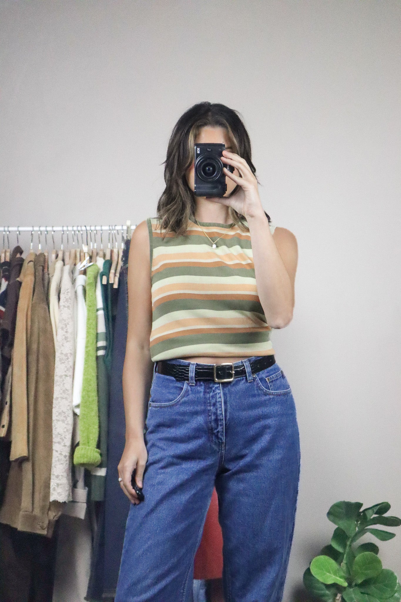 Vintage x Silk Striped Tank (M)