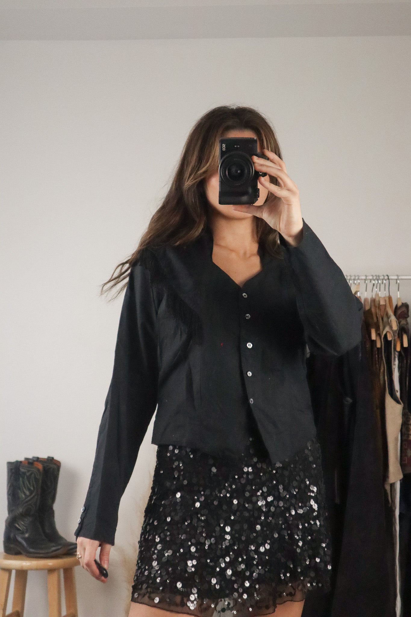 Vintage x Fringe Button Up (S)