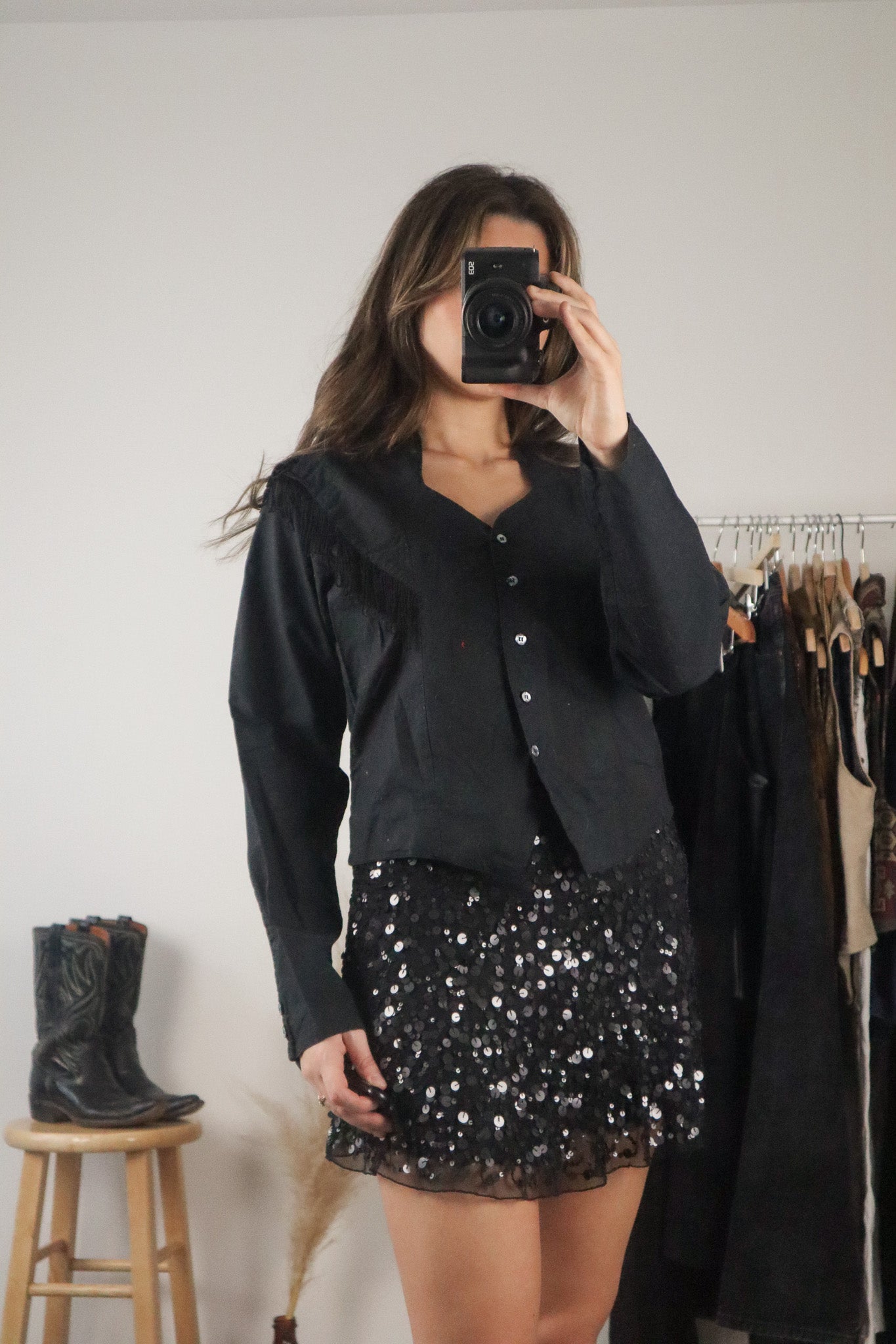 Vintage x Fringe Button Up (S)