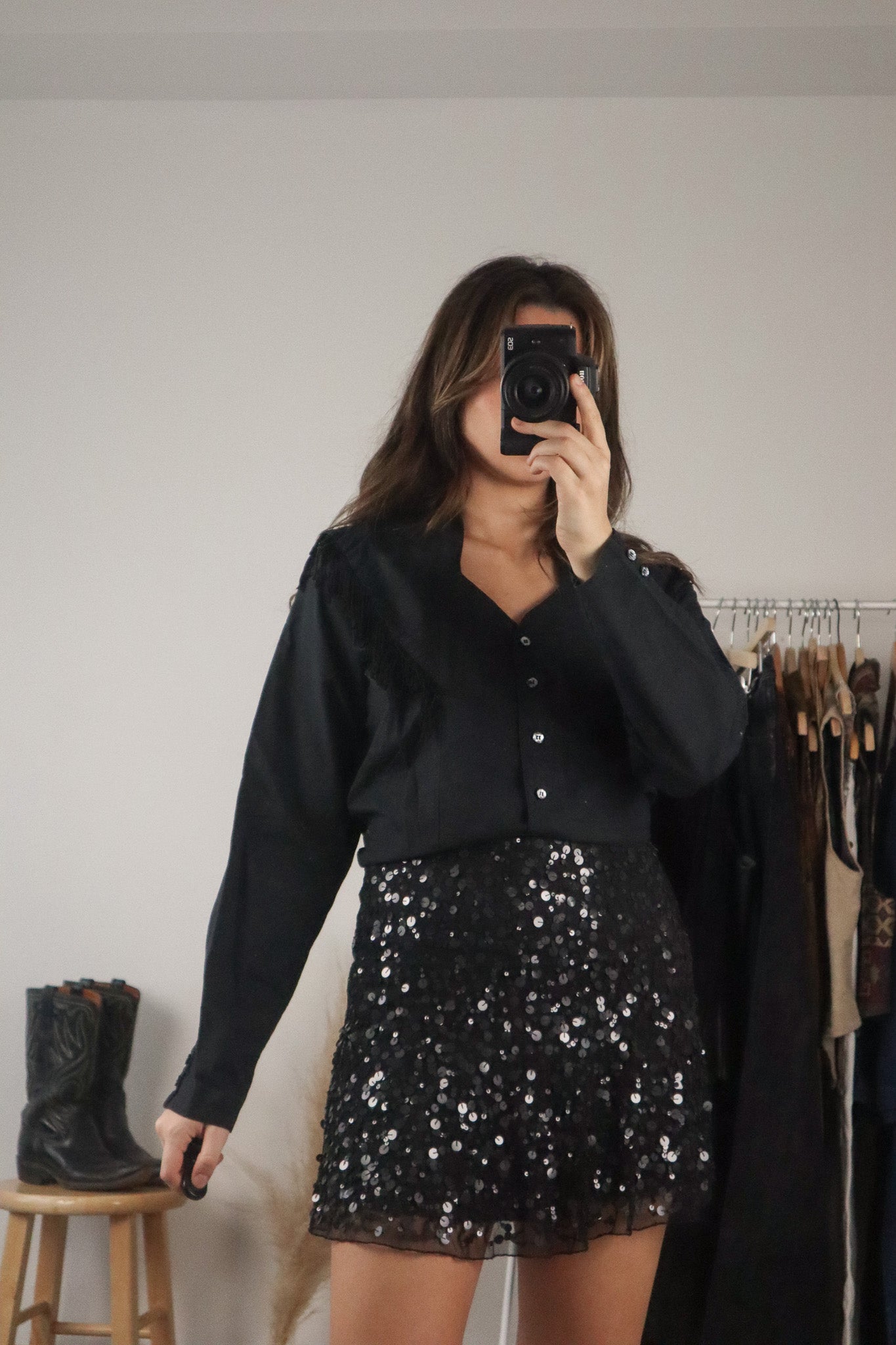 Vintage x Fringe Button Up (S)