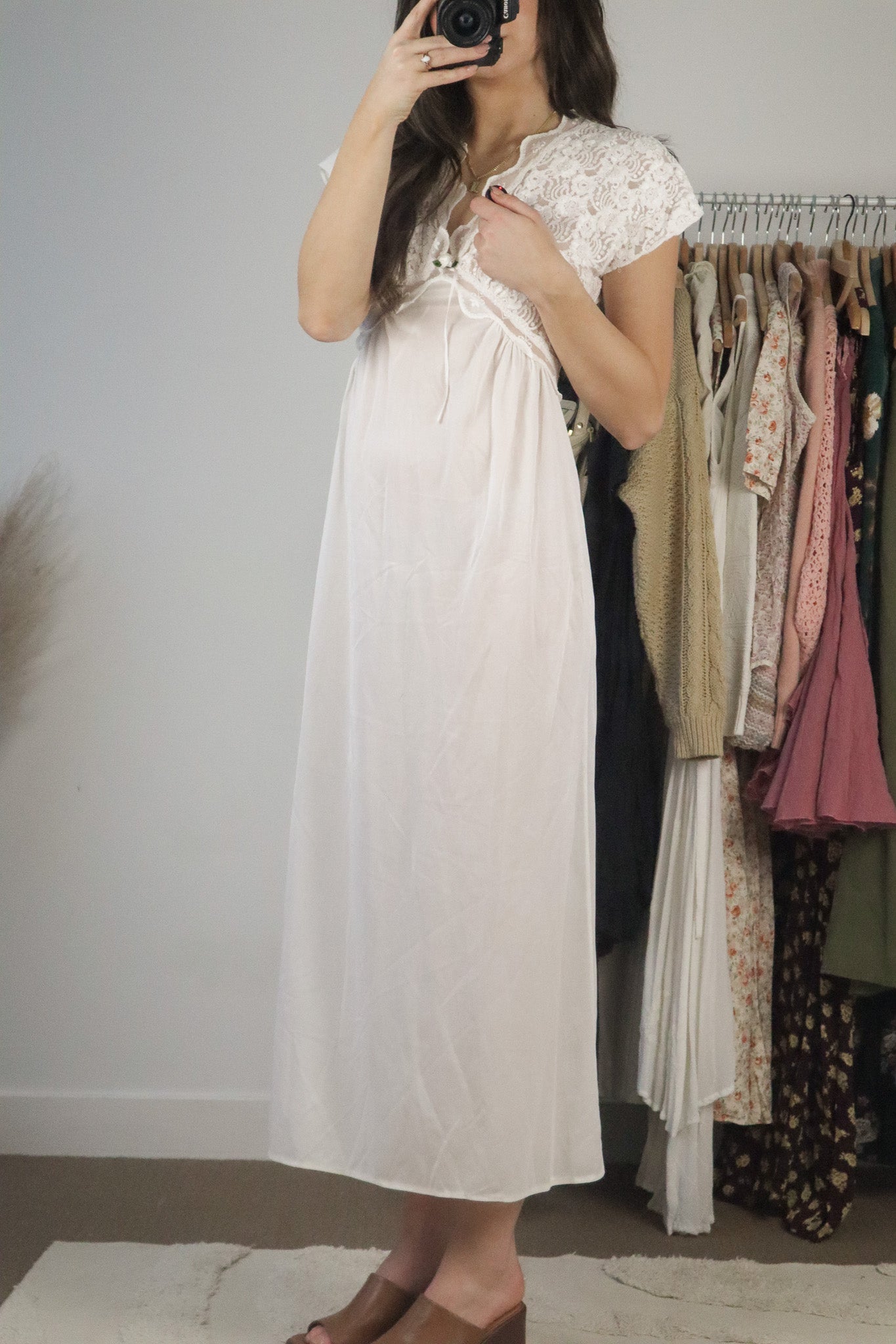 Made in Canada x Vintage x Sheer Maxi Slip Dress (4/6)