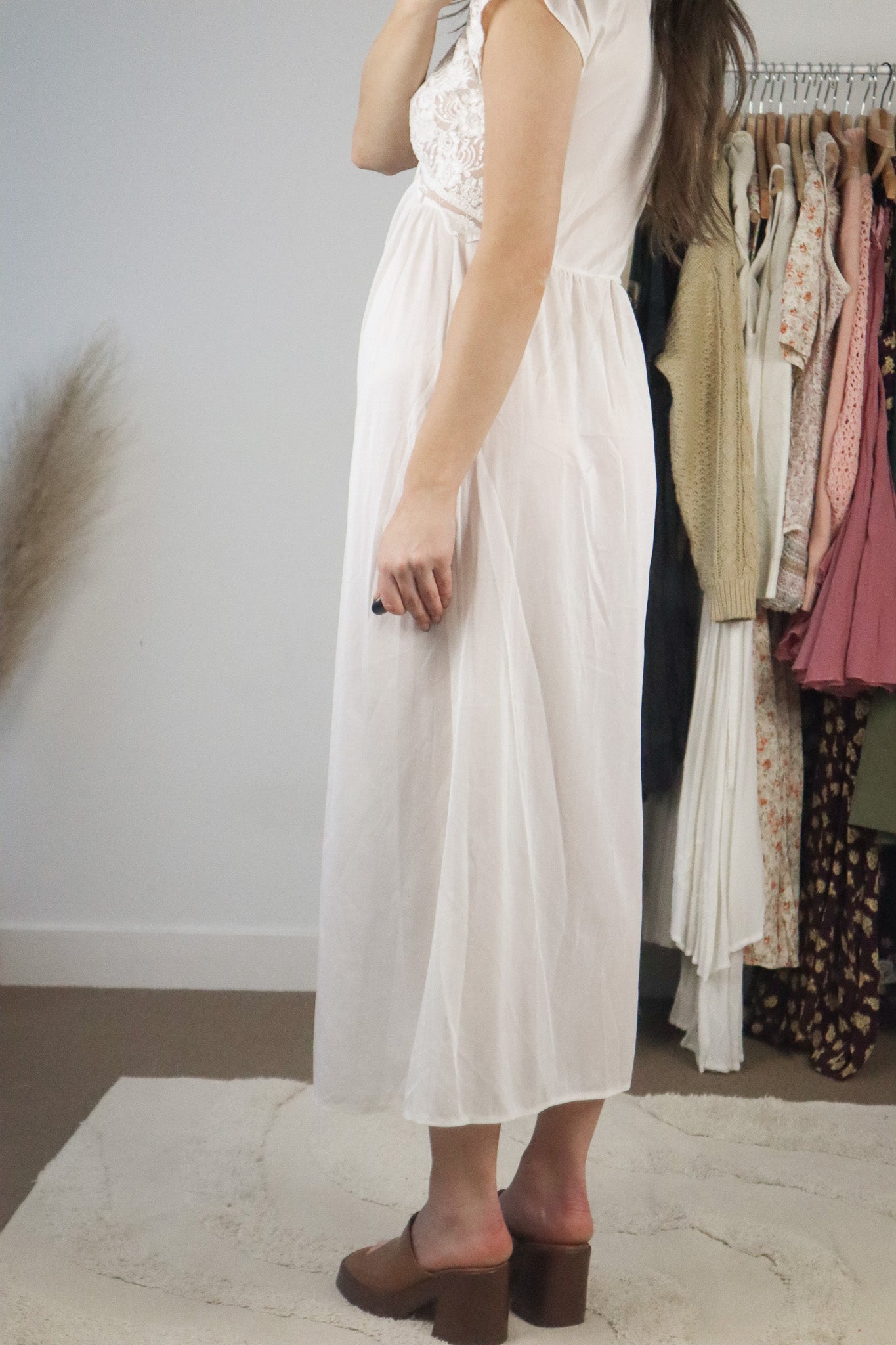 Made in Canada x Vintage x Sheer Maxi Slip Dress (4/6)