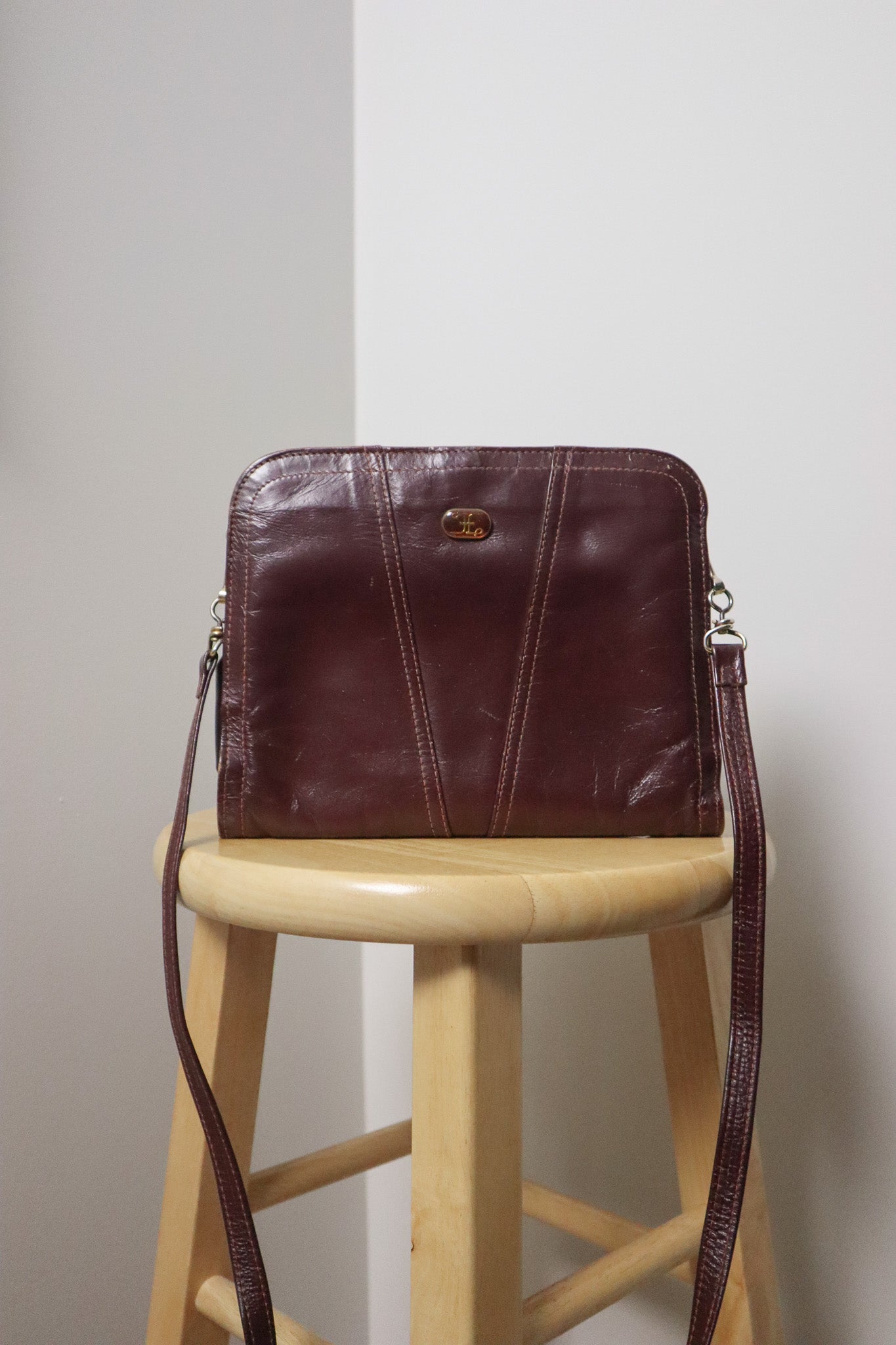 Vintage x Leather Cross-Body Purse