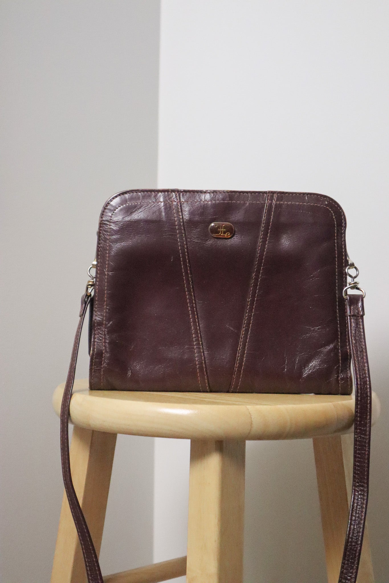 Vintage x Leather Cross-Body Purse
