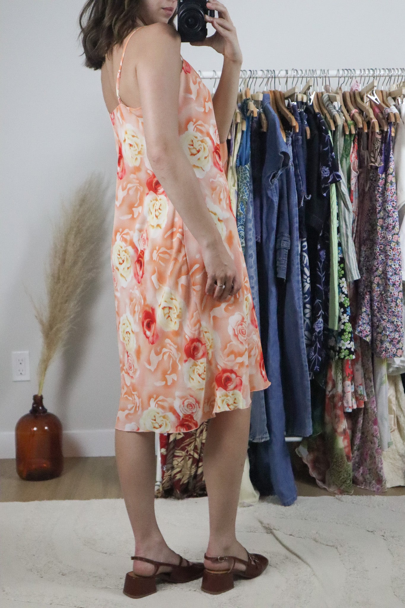 Vintage x Floral Midi Dress (L)