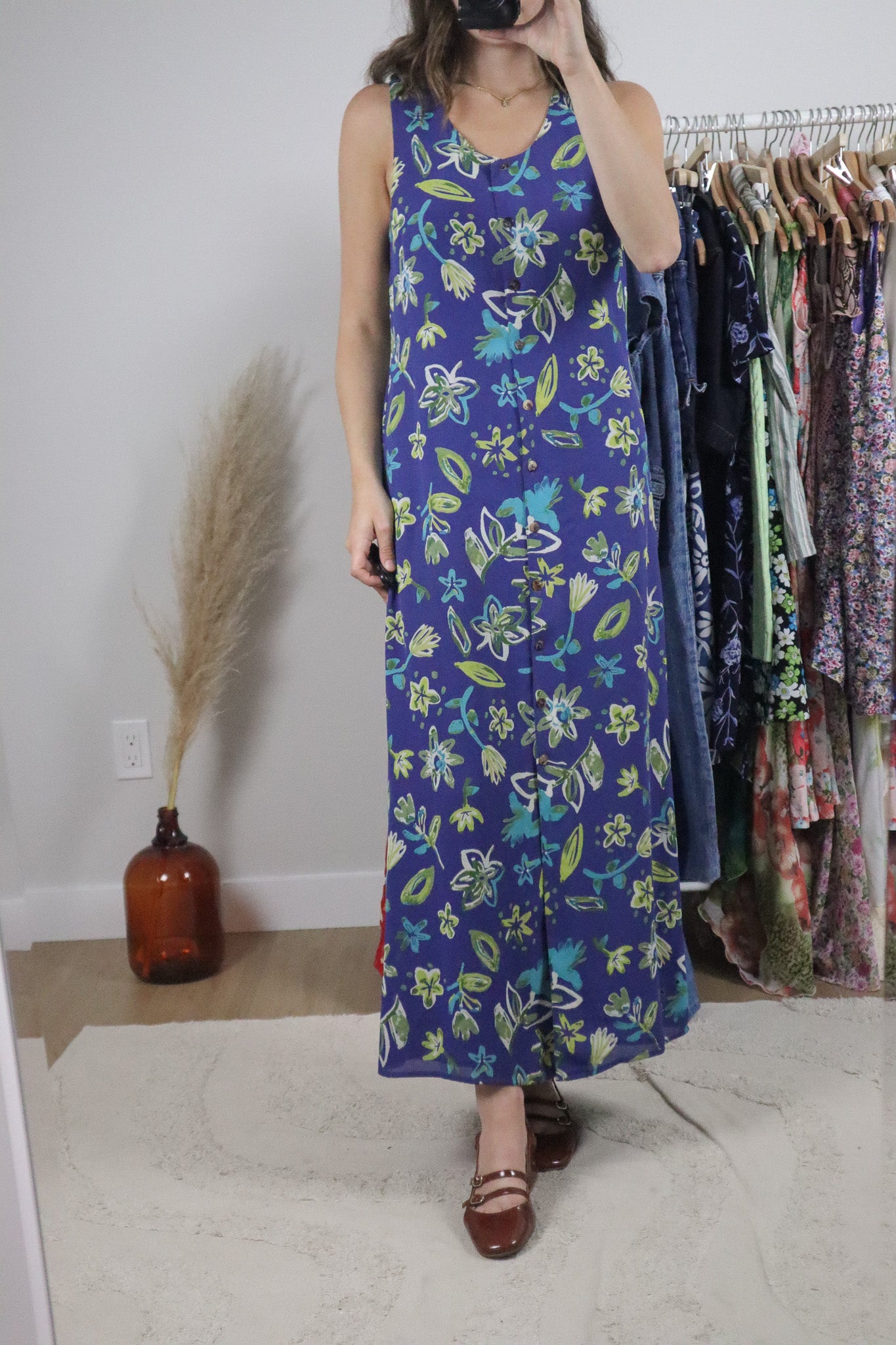 Vintage x Patterned Maxi Dress (4)
