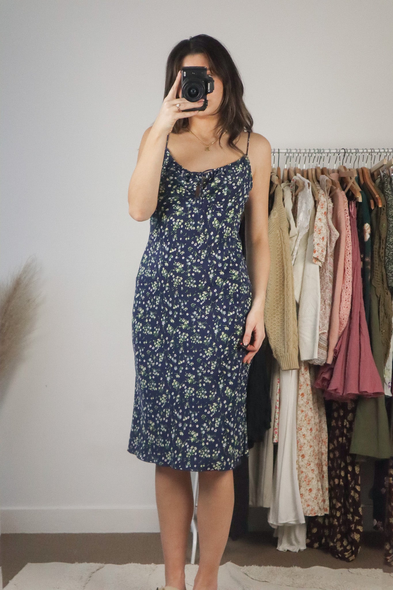 Vintage x Floral Midi Dress (S)